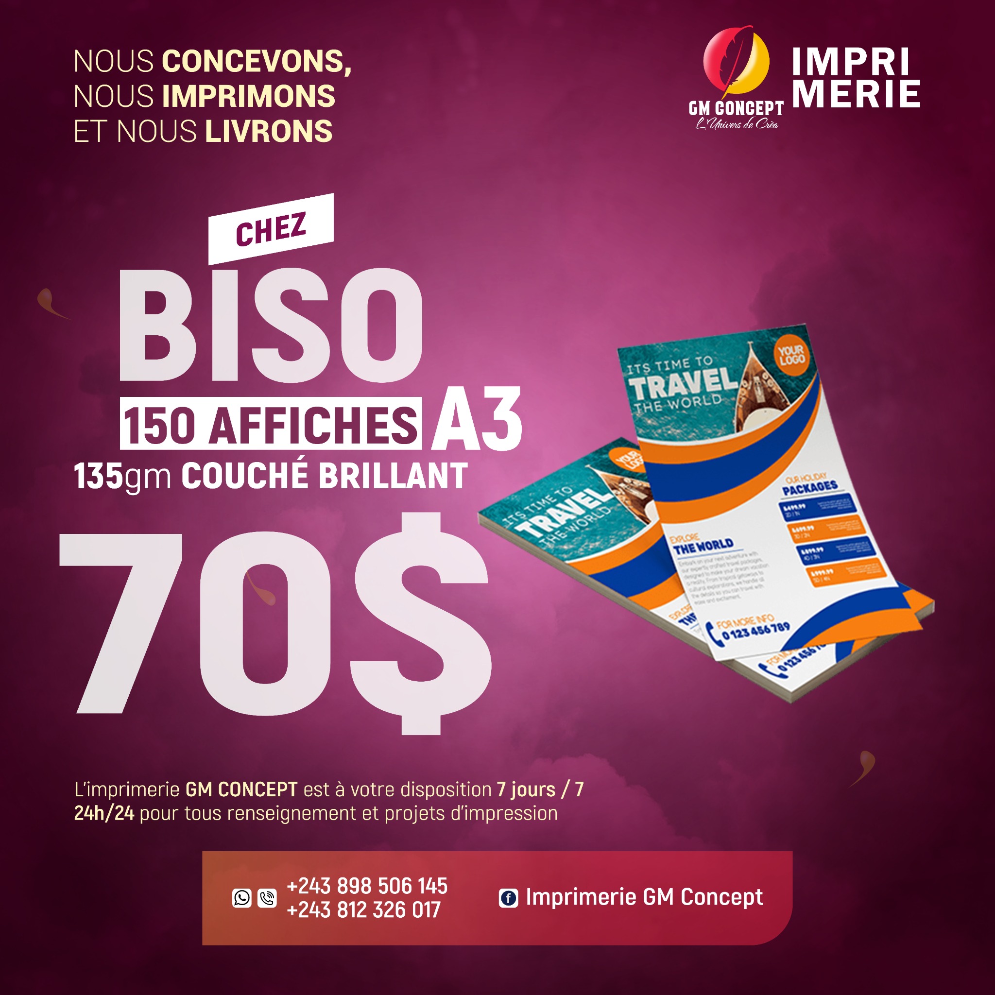 Imprimerie GM Concept Facebook ad: Discuter avec nous