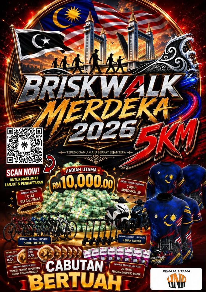 Briskwalk Merdeka Facebook ad: BRISKWALK MERDEKA 2026
