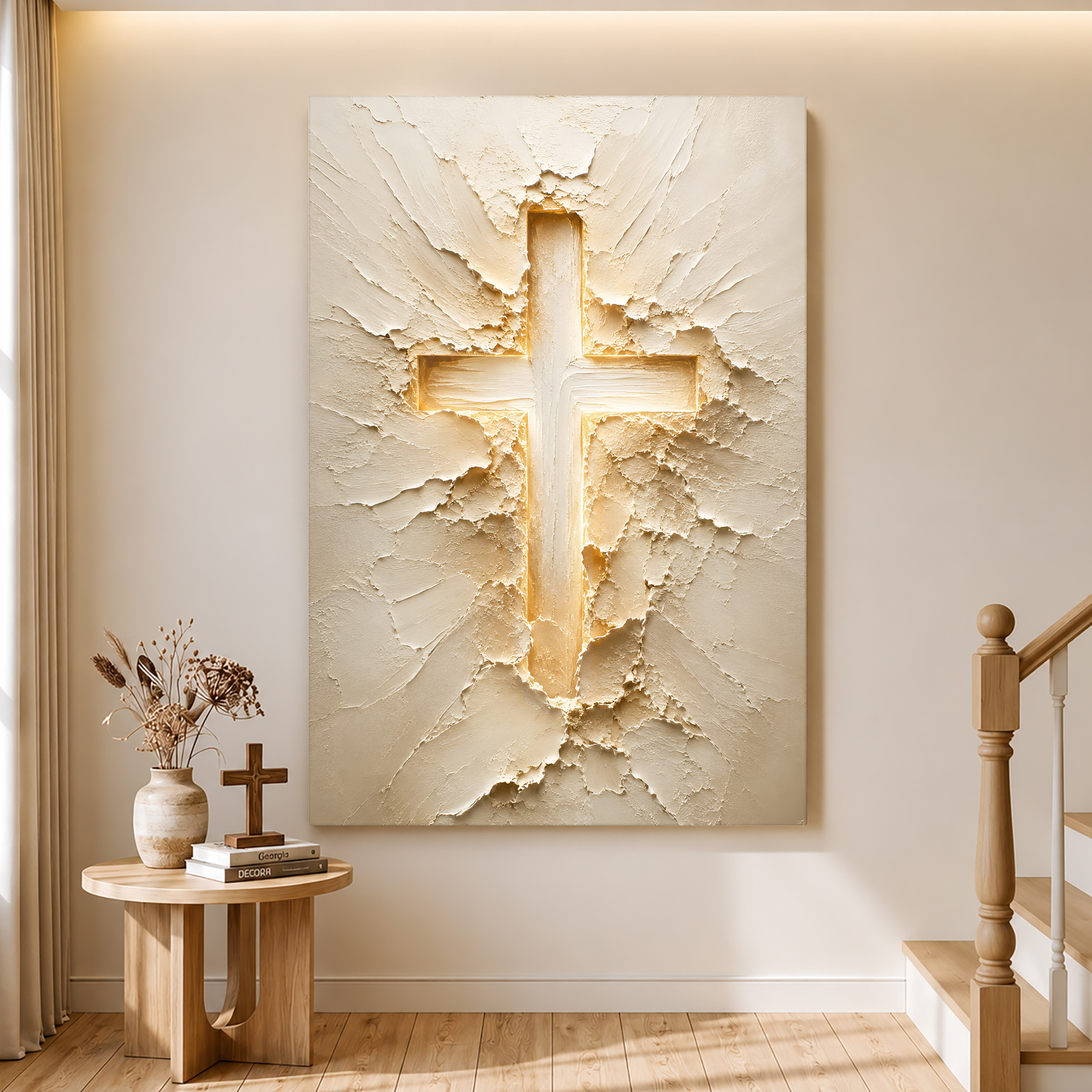 Tailored Canvases - Personalized Art Facebook ad: Radiant Faith Cross | Made in the USA | Ships Fast