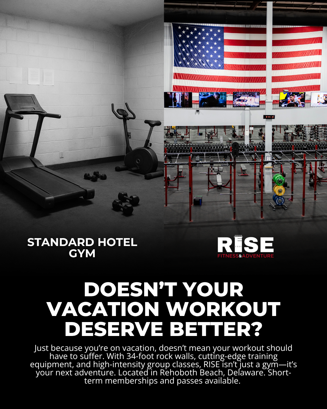 RISE Facebook ad: RISE Fitness & Adventure | Delaware's Top Gym Downstate