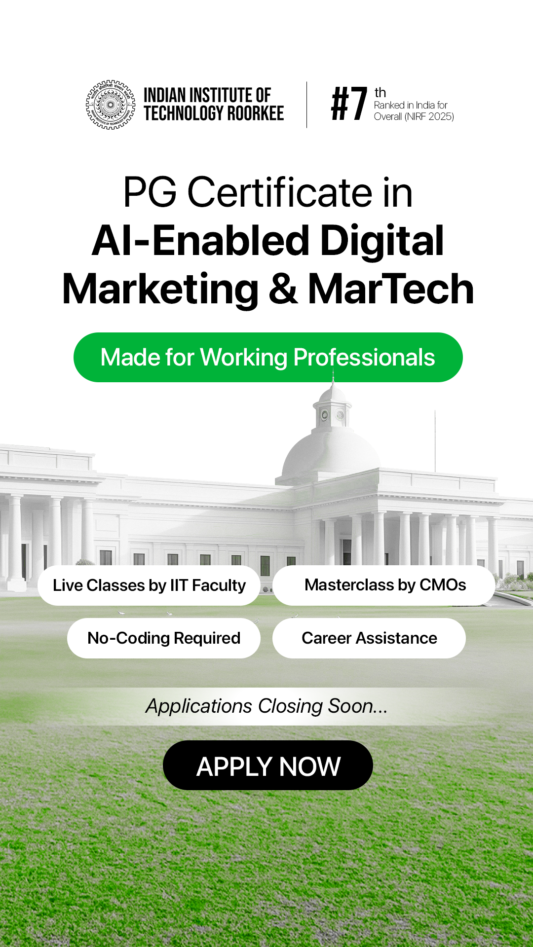 IIT Roorkee - PG Certificate in AI-Enabled Digital Marketing & MarTech Facebook ad