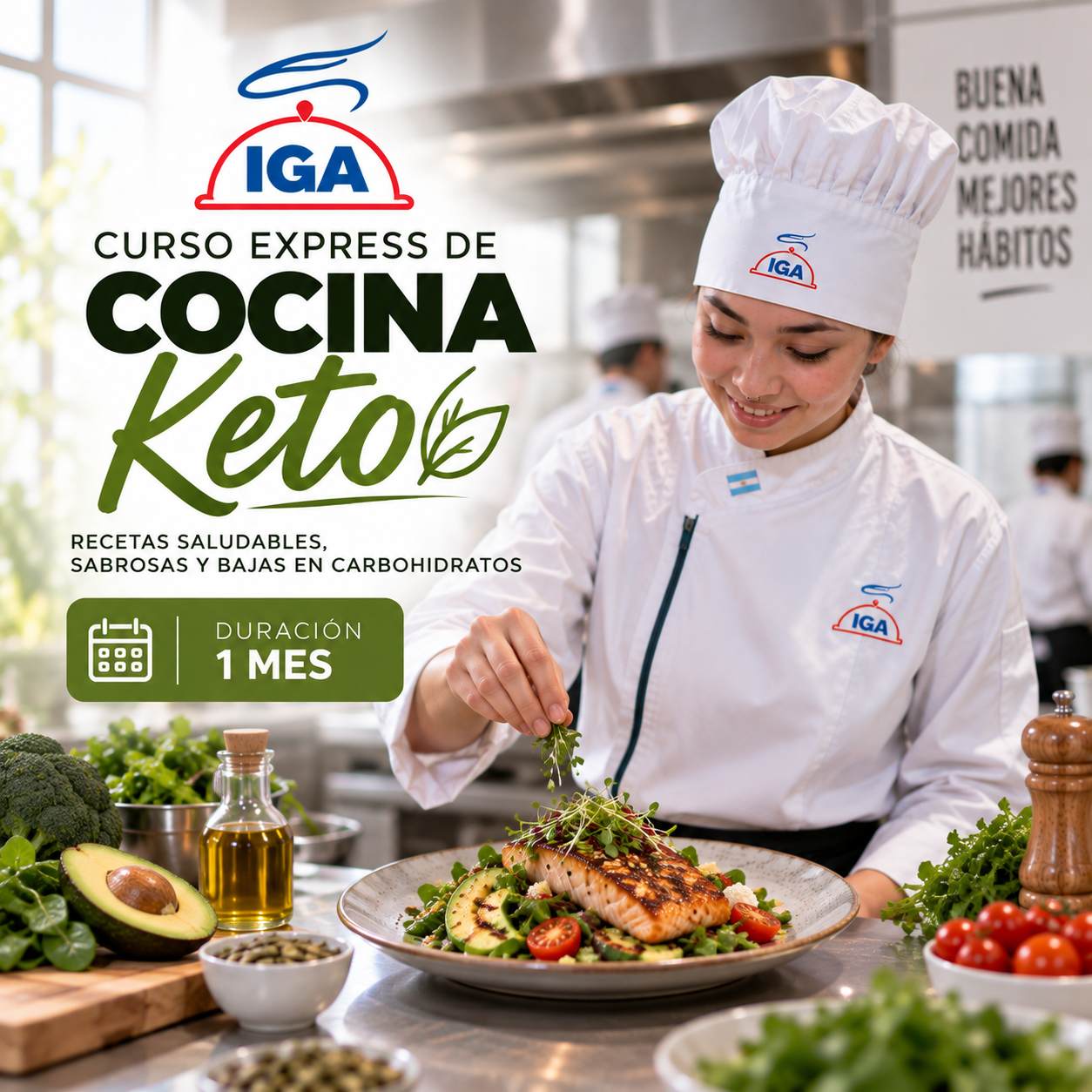 IGA Junín Latinoamérica - Escuela de Cocina Facebook ad: Aprendé Cocina Keto