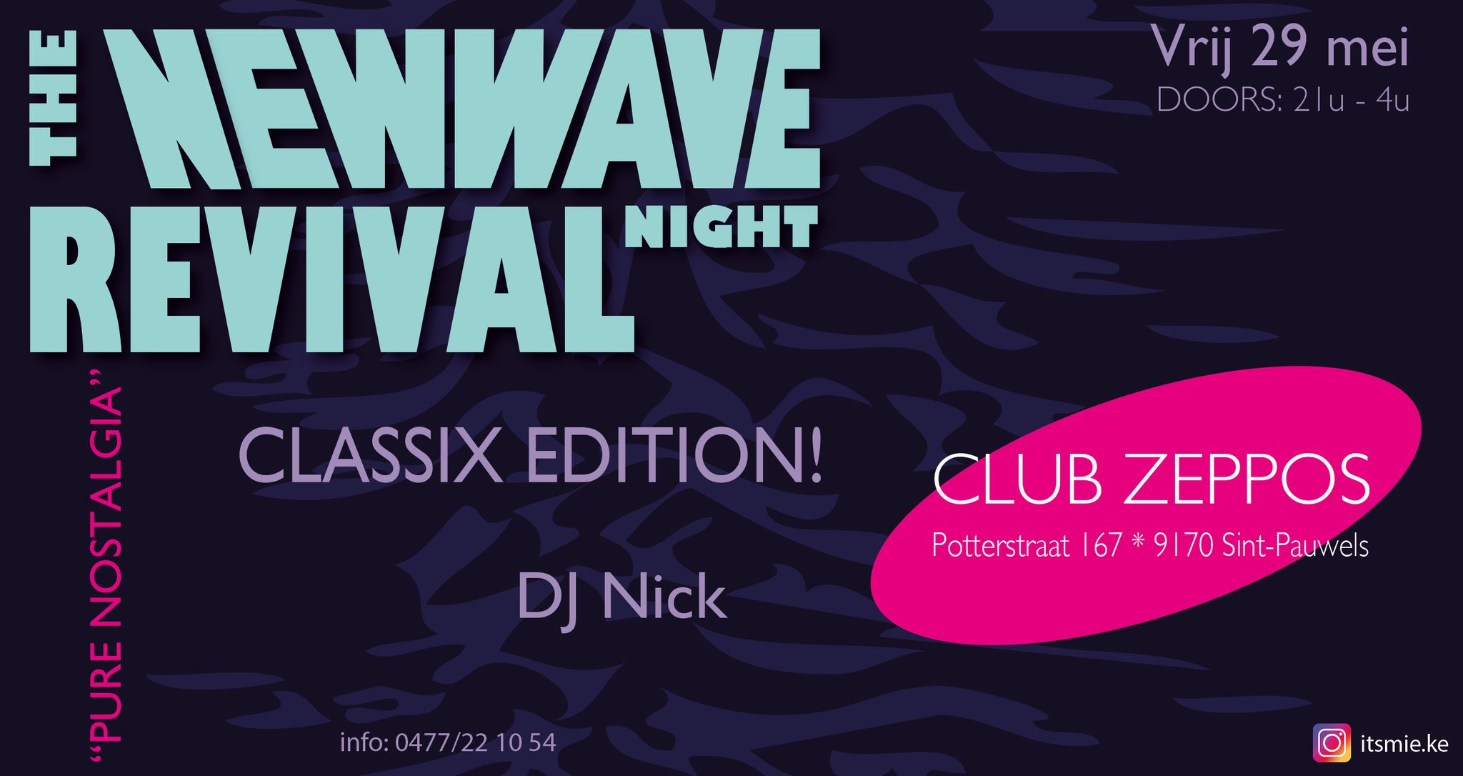 Nick Hertsens Facebook ad: New Wave Revival Night
