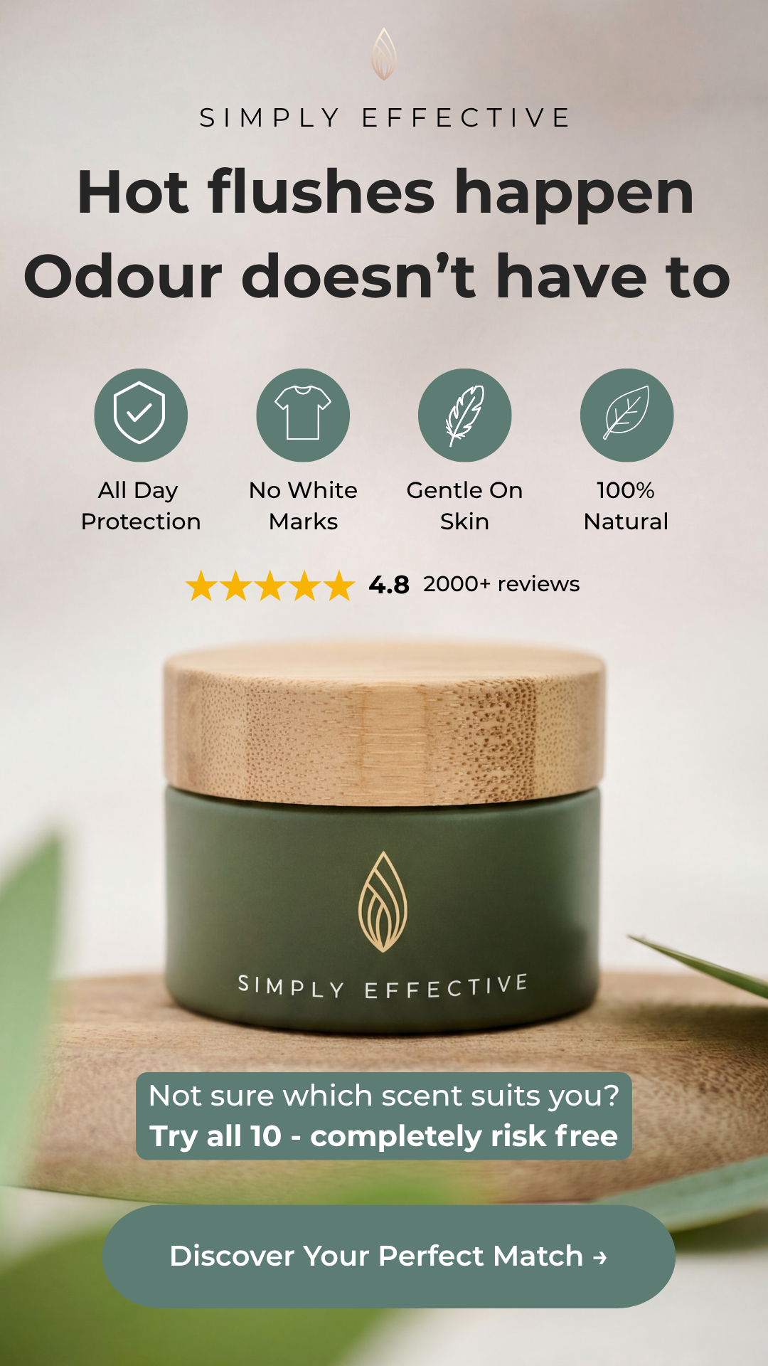 Simply Effective - Natural Deodorant Facebook ad