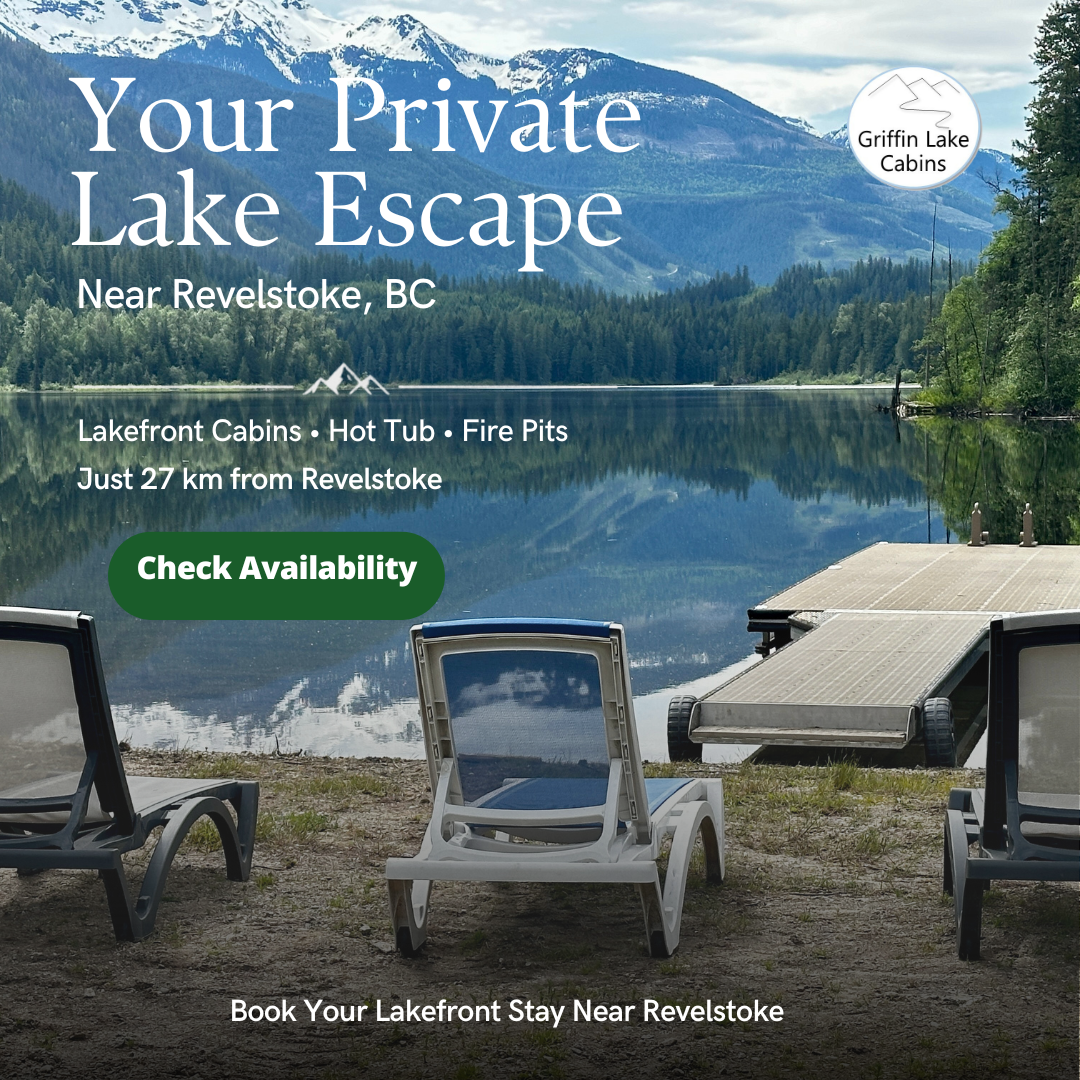 Griffin Lake Cabins - Revelstoke, BC Facebook ad from May 27, 2026