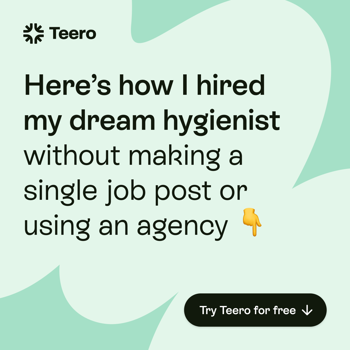 Teero Dental Facebook ad: Hiring headaches? Try Teero