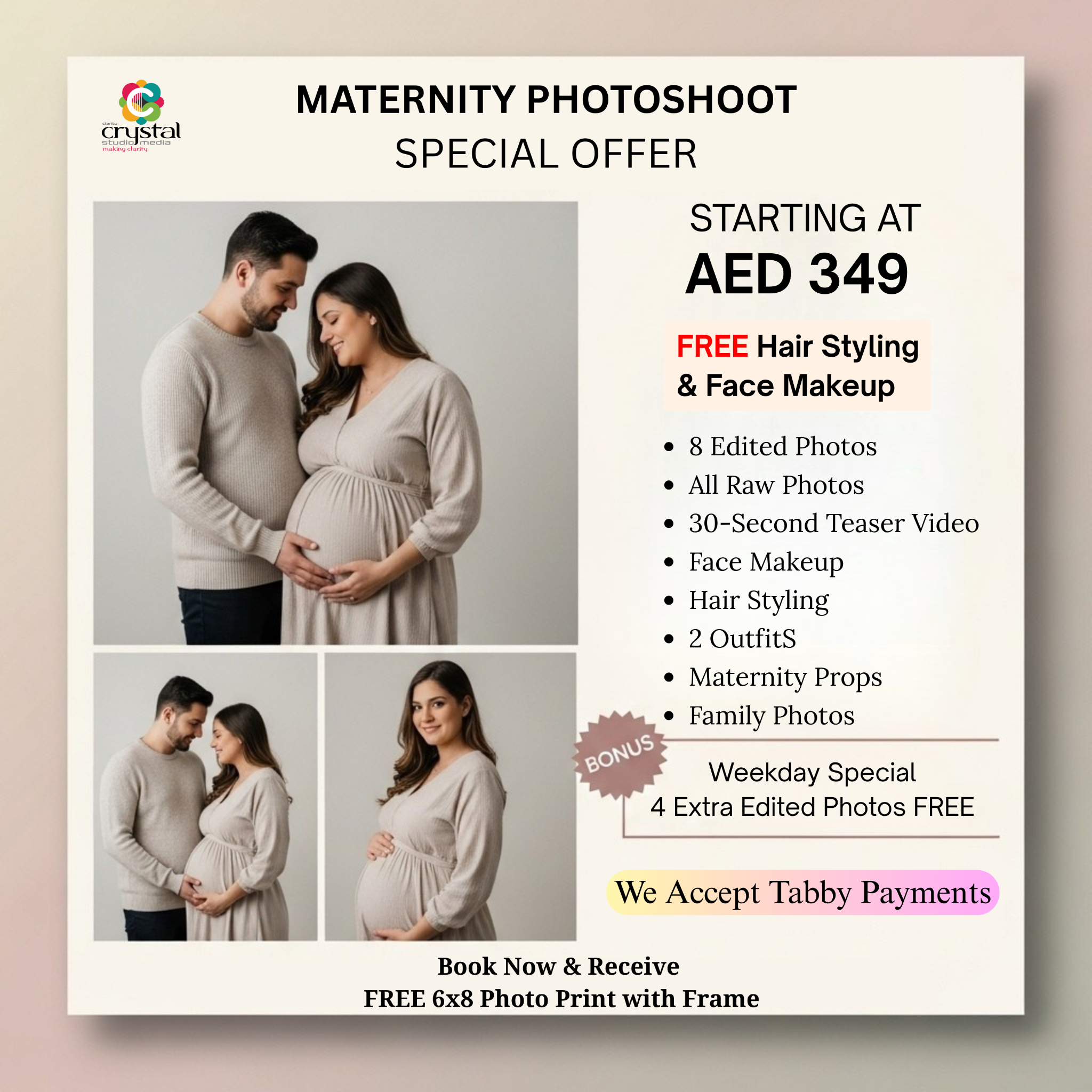 Clarity Crystal Studio Media Facebook ad