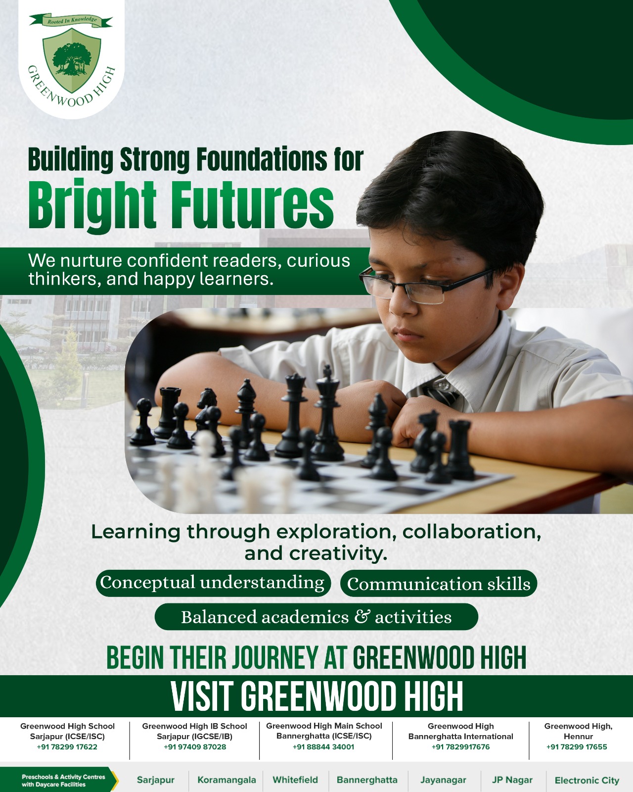 Greenwood High International School Facebook ad: IB & IGCSE at Greenwood High
