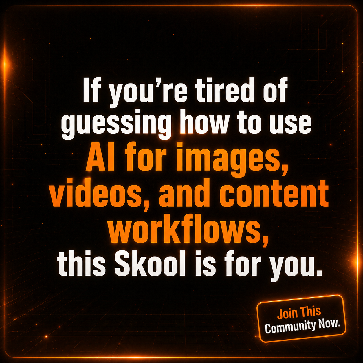 Skool Facebook ad