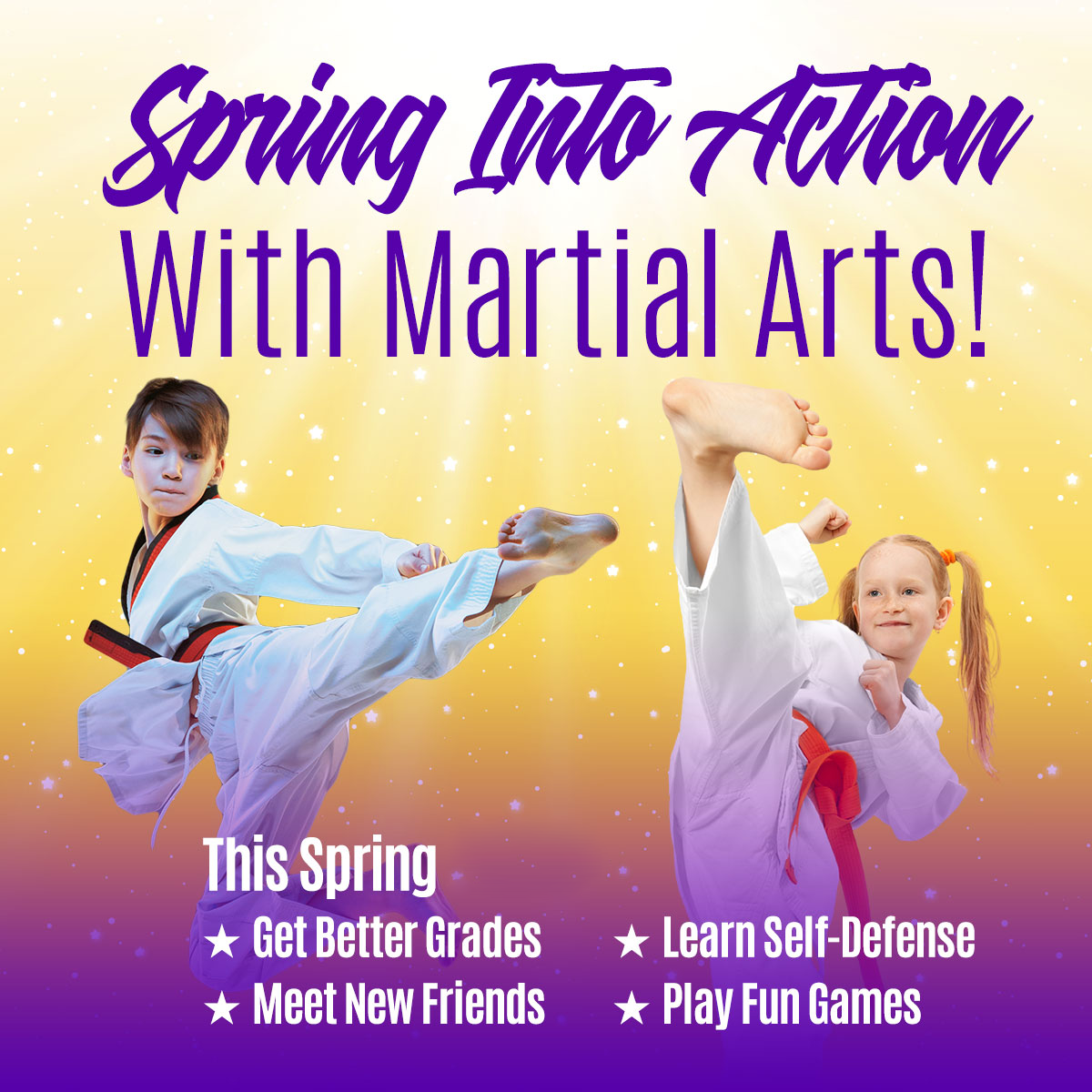 Elite White Tiger Taekwondo Facebook ad: 2 FREE Trial Classes (No Strings Attached)