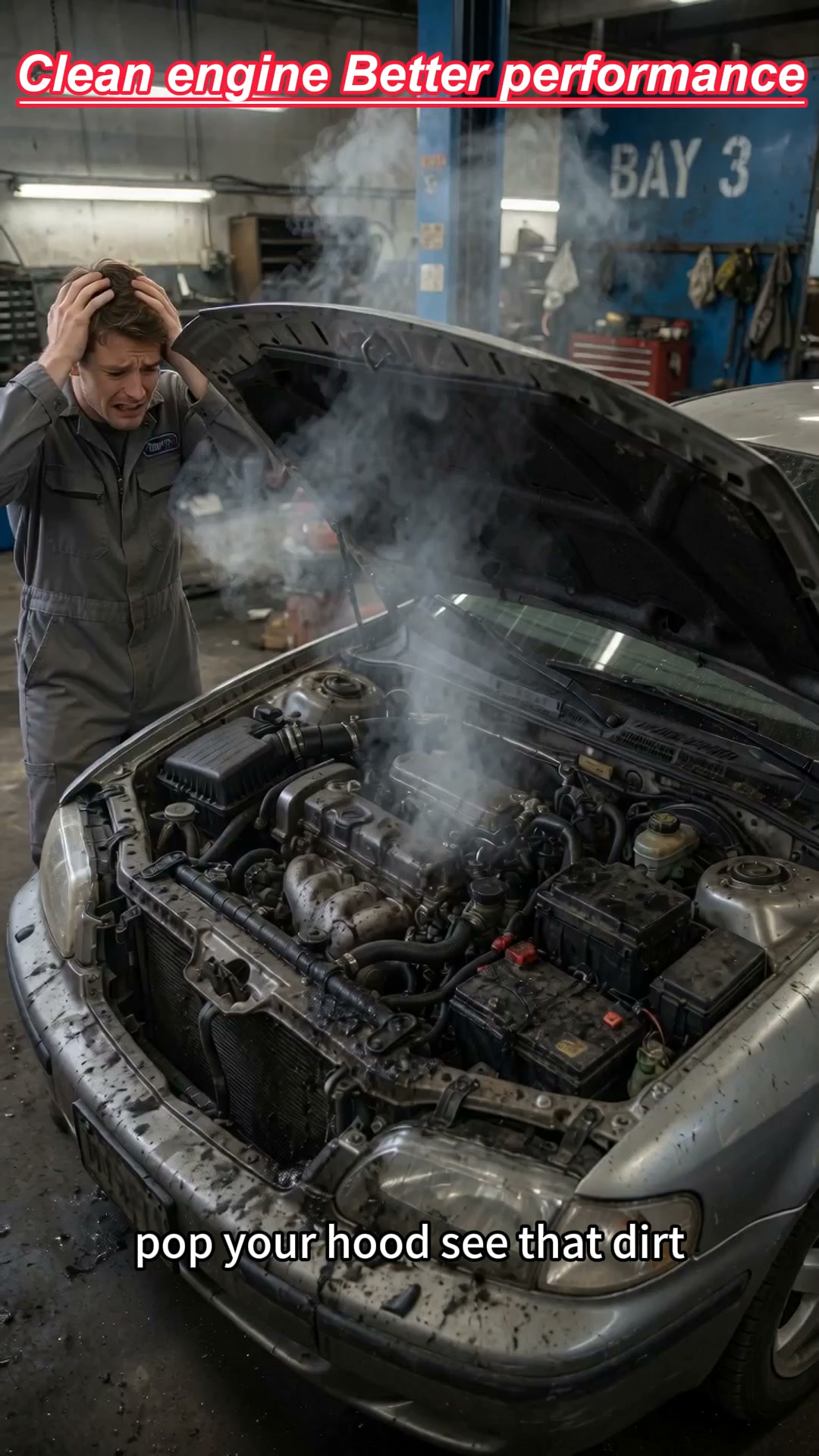 Londonget gift Facebook ad: **YOUR ENGINE BAY IS GREASY.