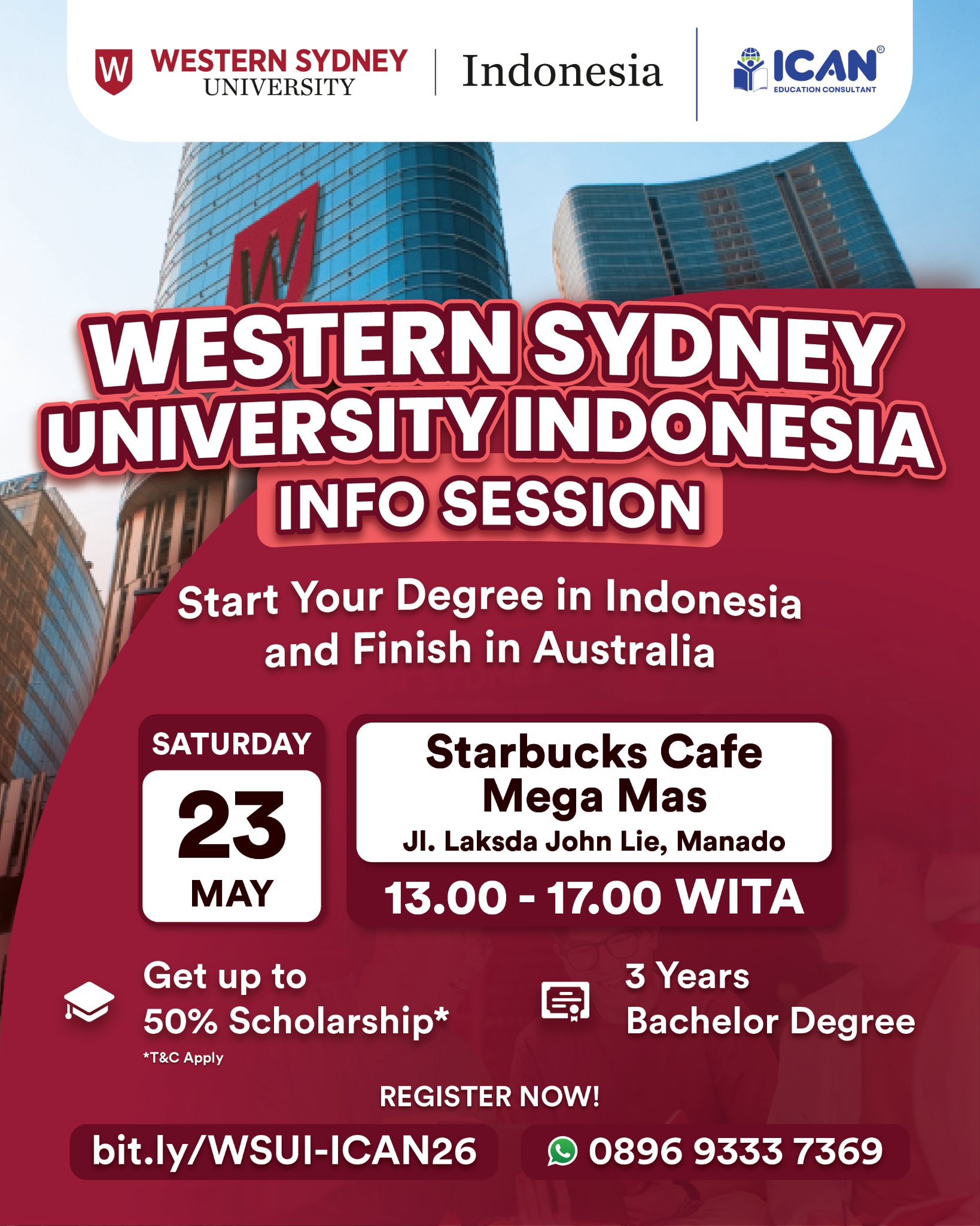 ICAN Education Consultant Facebook ad from May 12, 2026