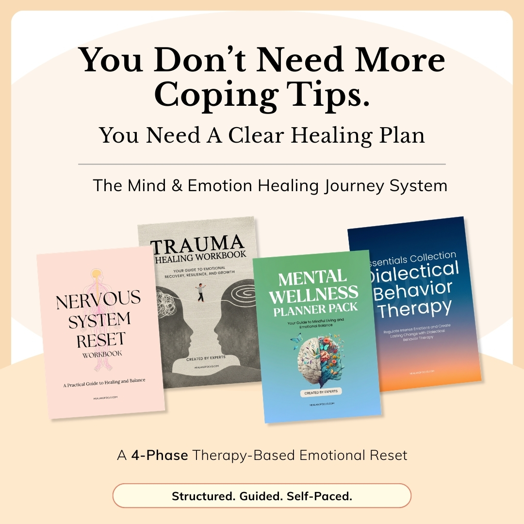 Heal & Focus Facebook ad: You Don't Need More Coping Tips. You Need A Plan.