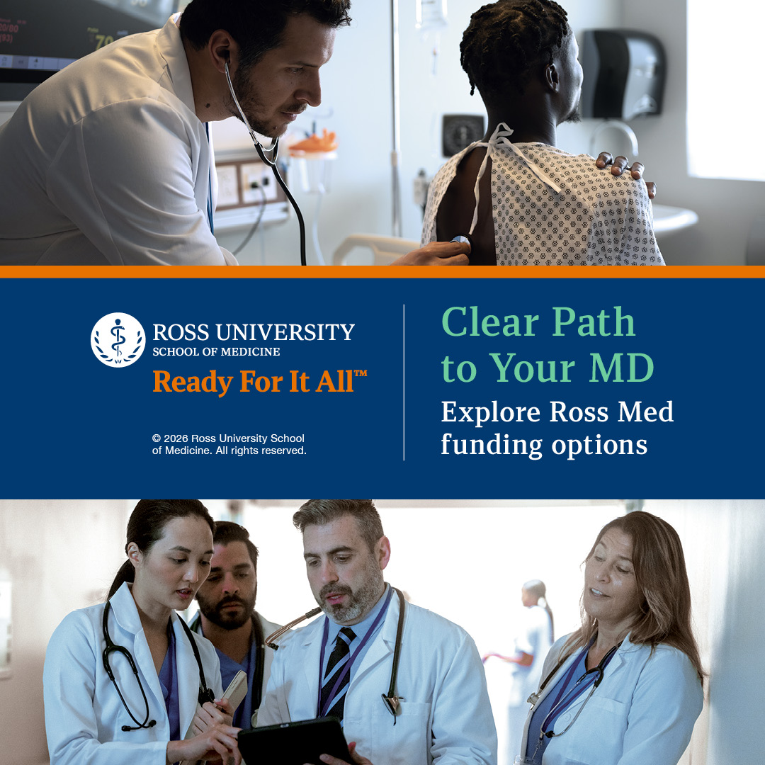 Ross University School of Medicine Facebook ad from Jul 16, 2026