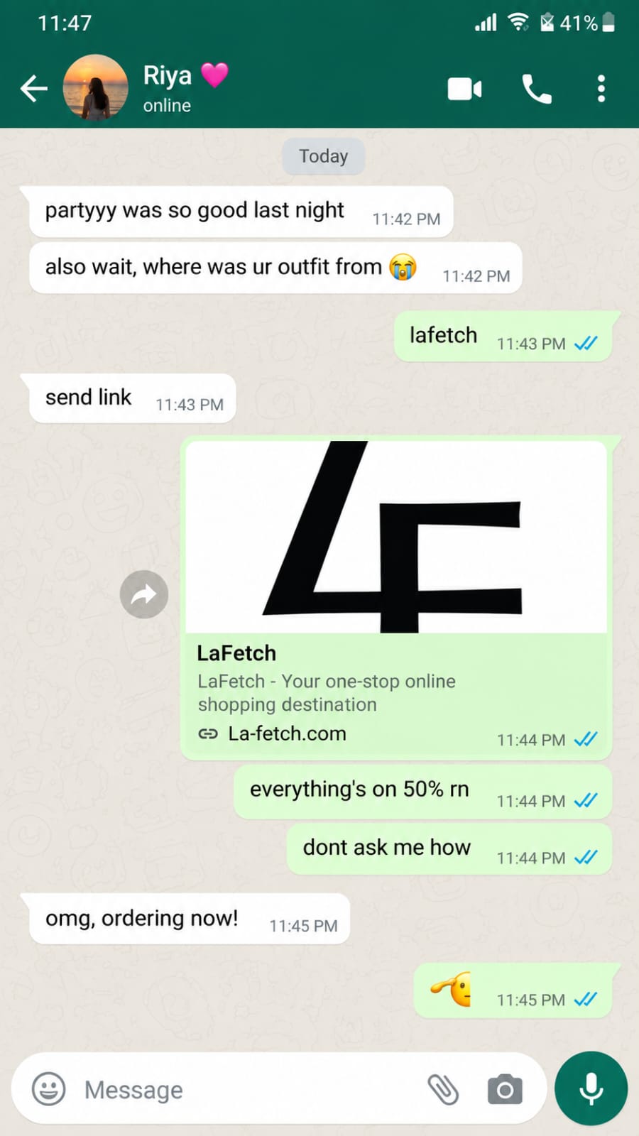 LaFetch Facebook ad