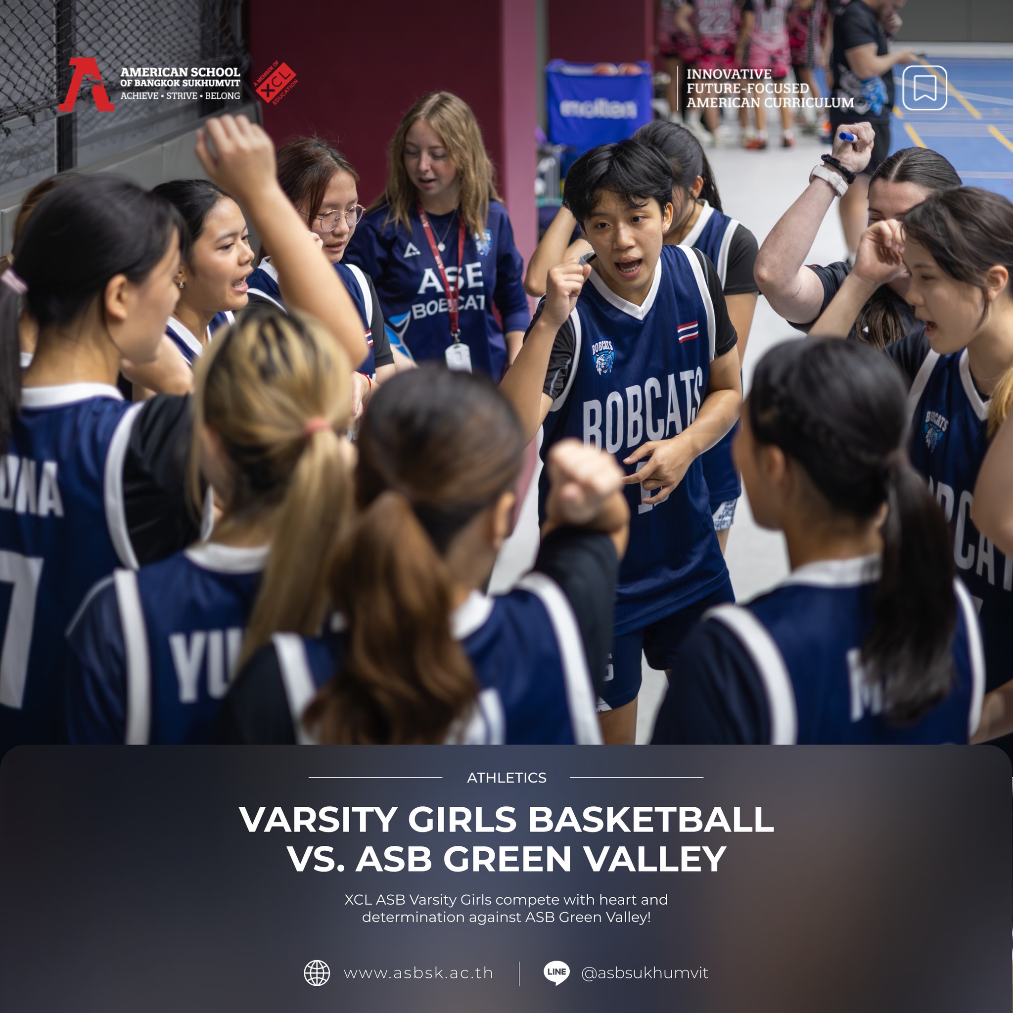 American School of Bangkok, Sukhumvit Facebook ad: The XCL ASB Varsity Girls Basketball team stepped…