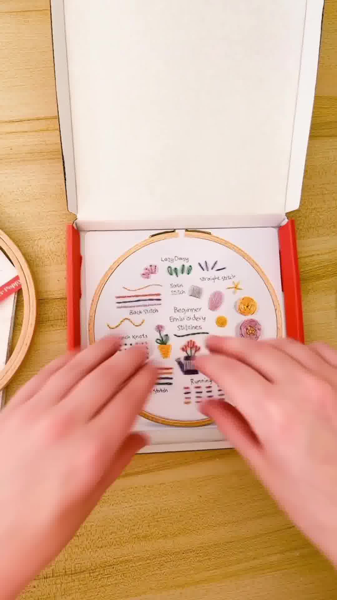 Clever Poppy Facebook ad: Embroidery Kit for Beginners