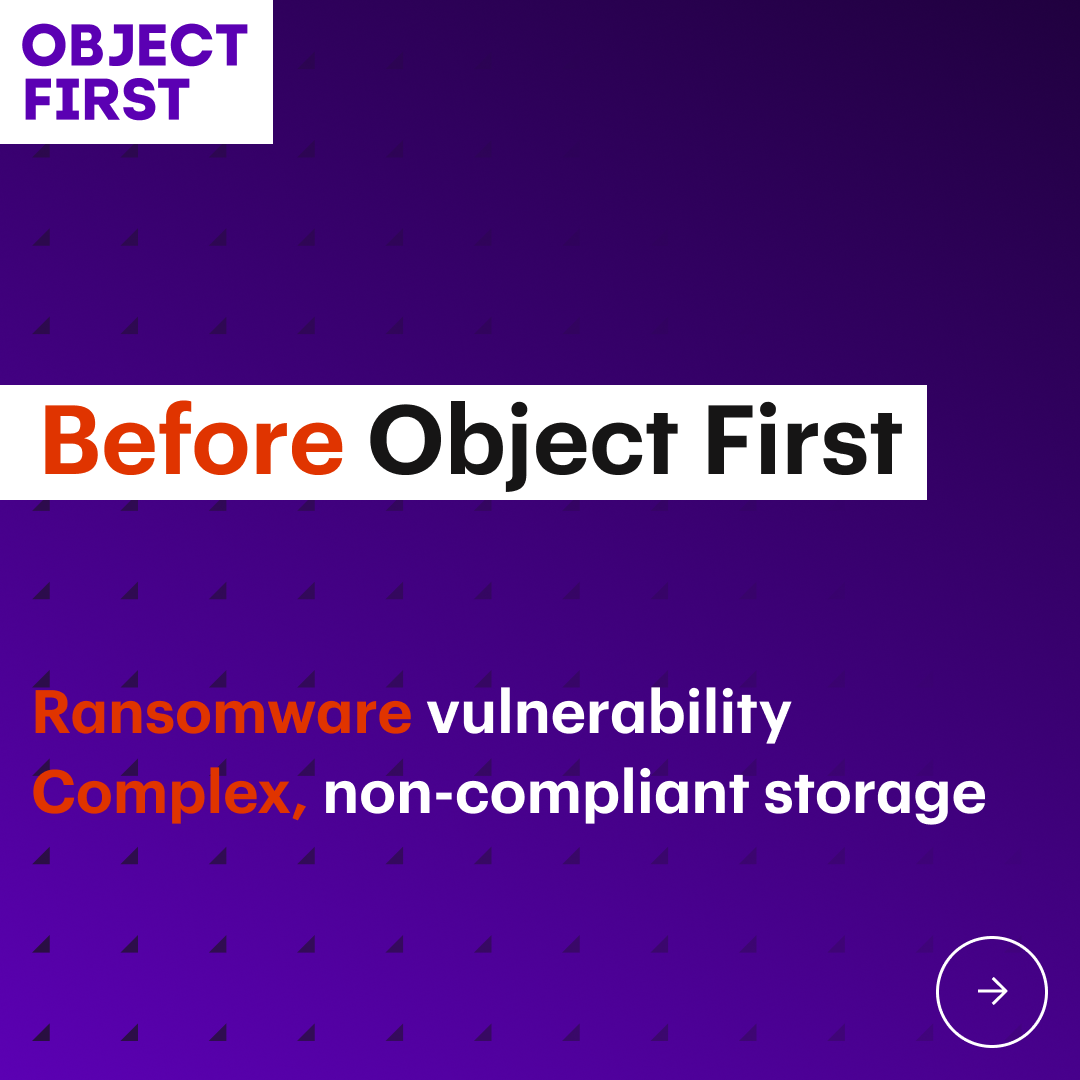 Object First Facebook ad: Never pay the ransom.