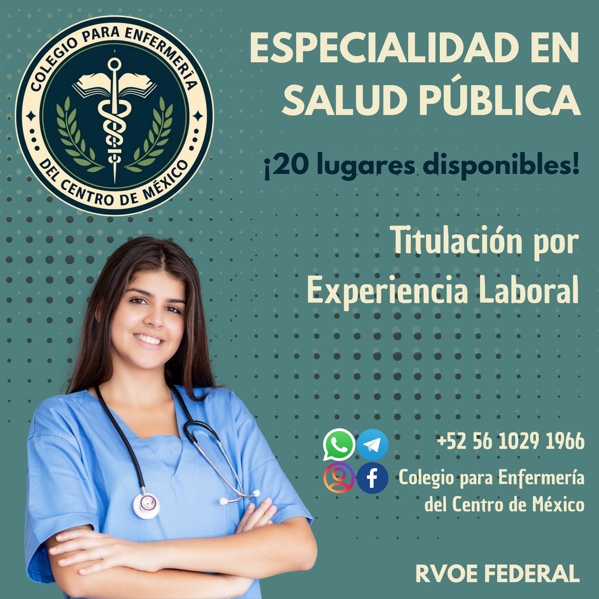 Colegio para Enfermería del Centro de México. Facebook ad: ¿Eres Licenciado(a) en Enfermería?