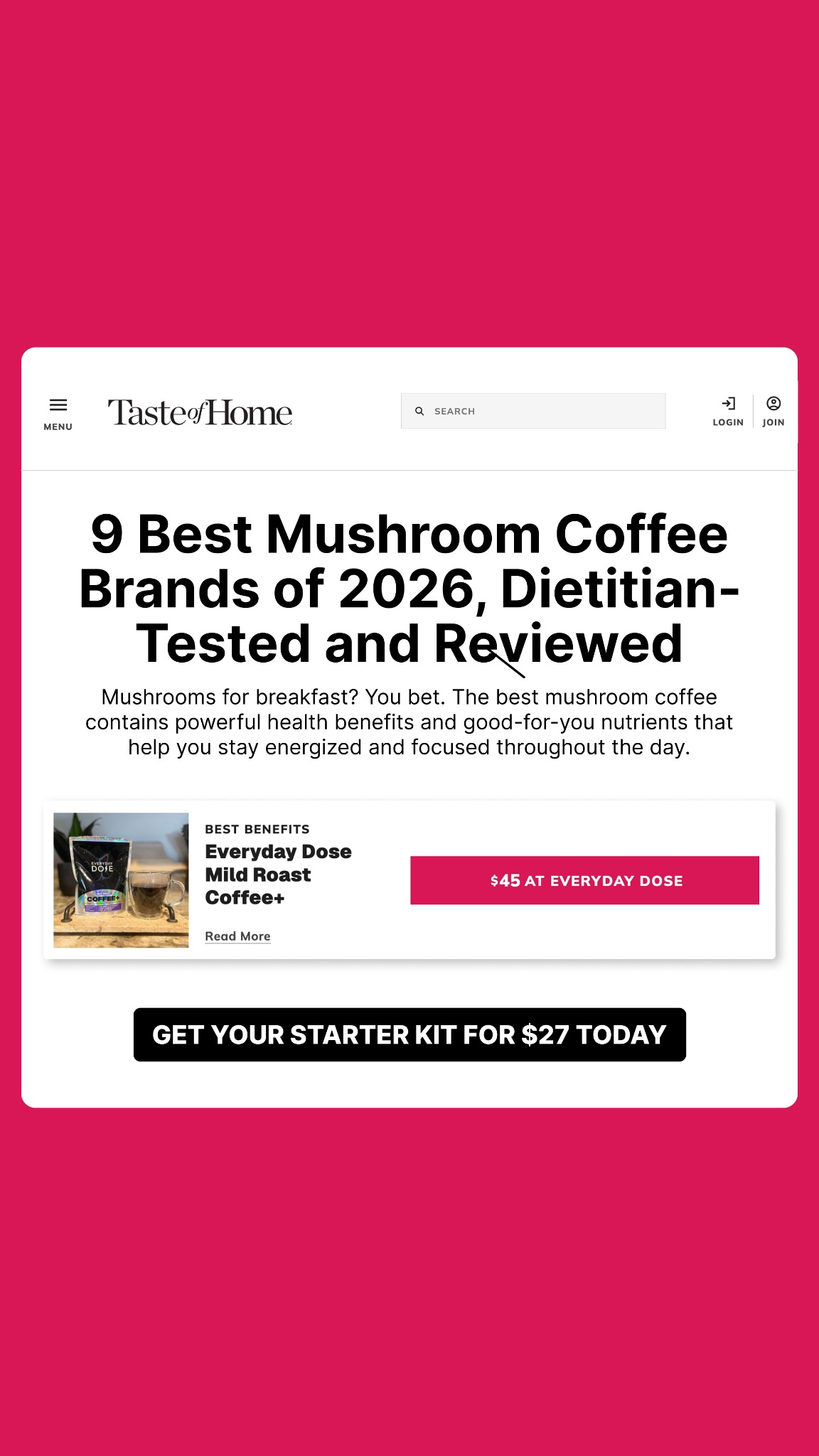 Everyday Dose Facebook ad