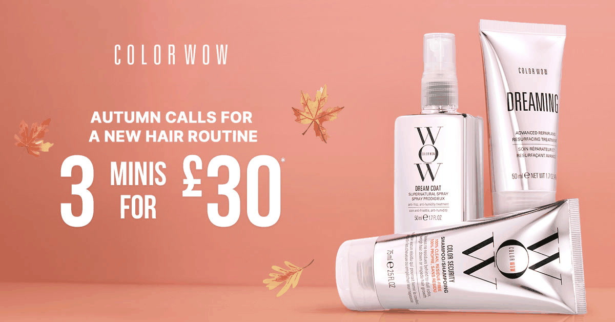 Color Wow Facebook ad: 3 for £30!