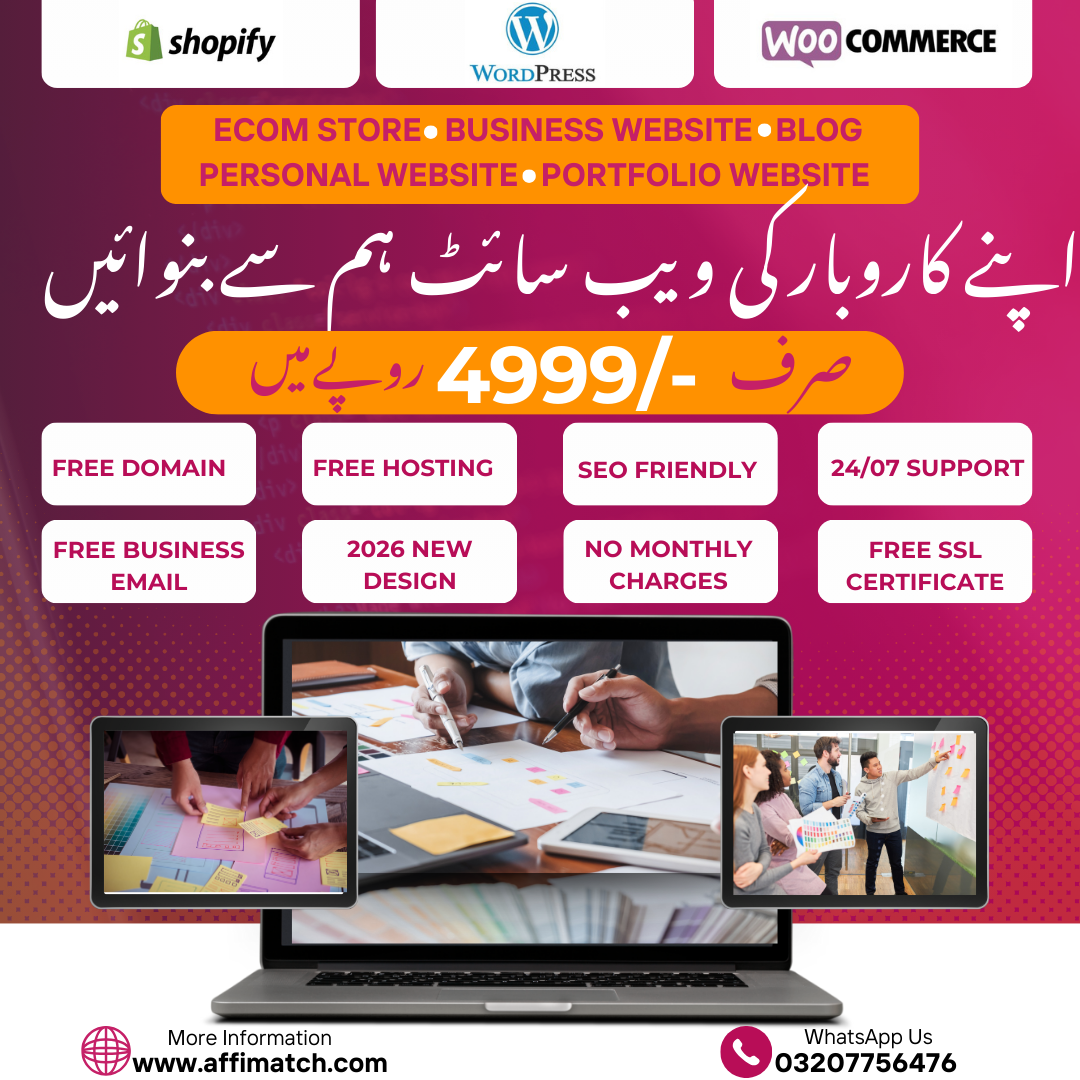 Affimatch website developers Facebook ad: Complete Website In Just Rs 4,999/-