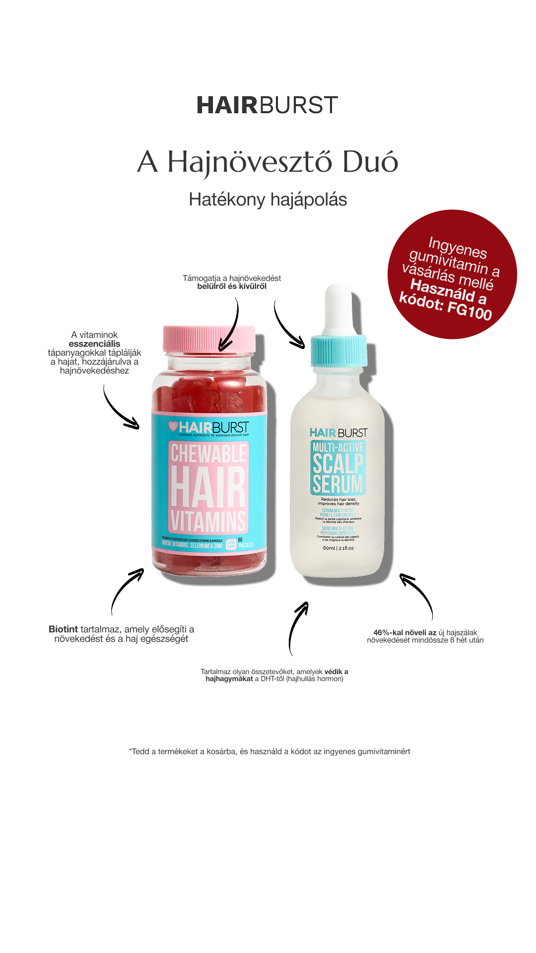 Hairburst Hungary Facebook ad