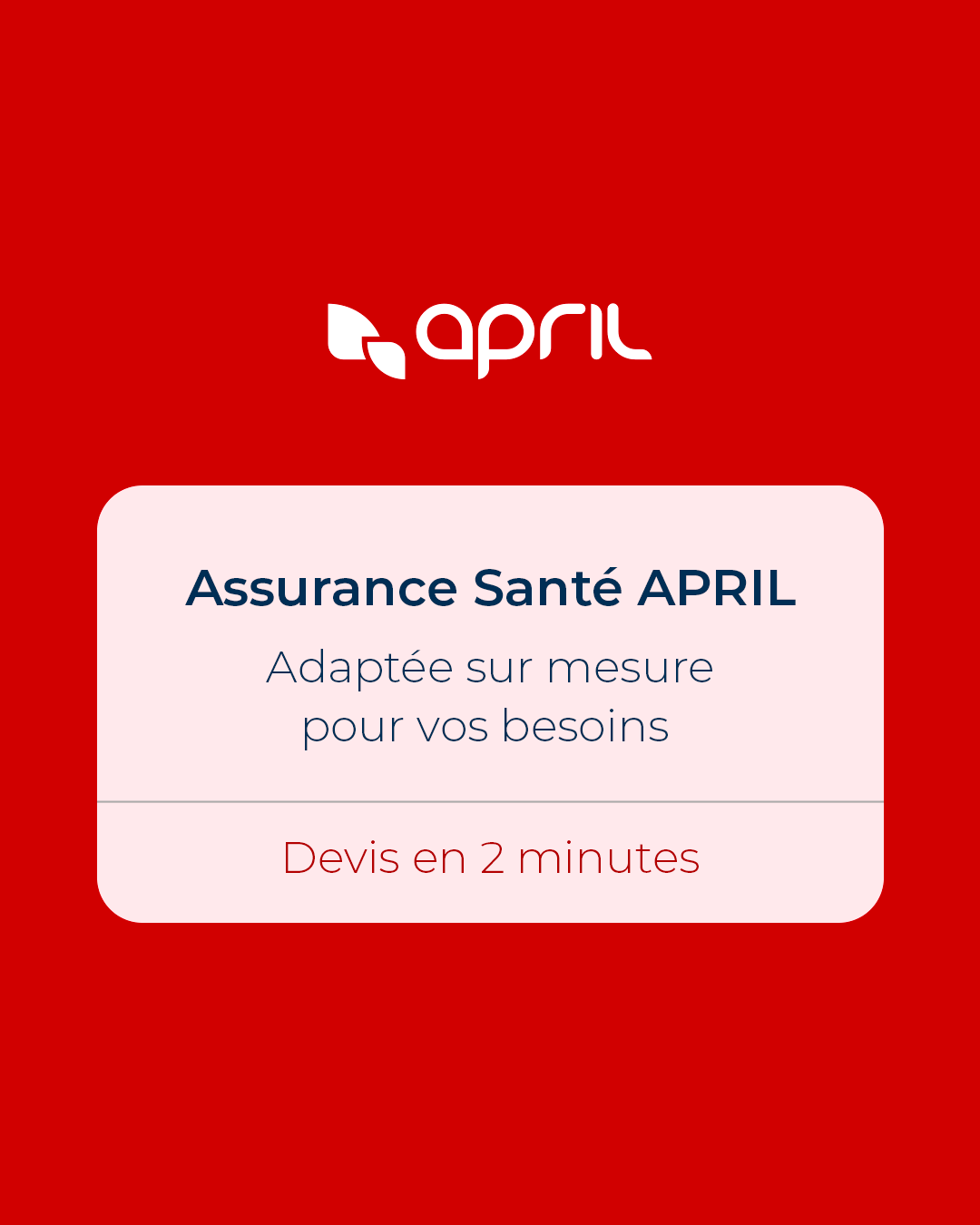 APRIL Facebook ad