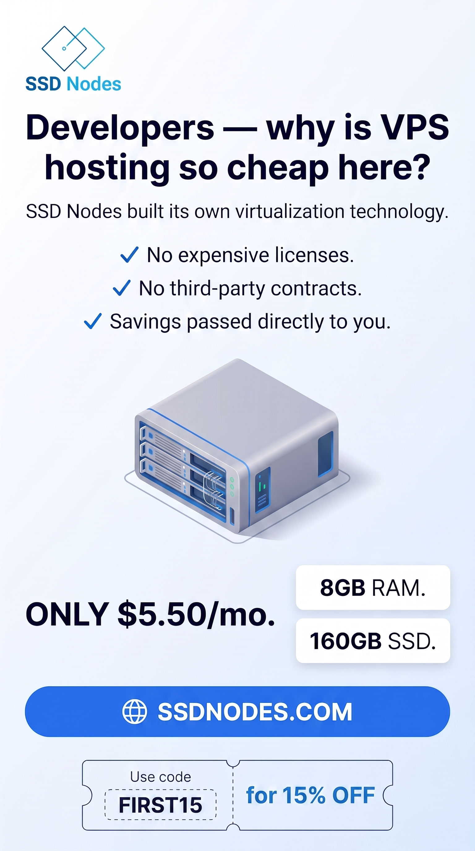 SSD Nodes Facebook ad