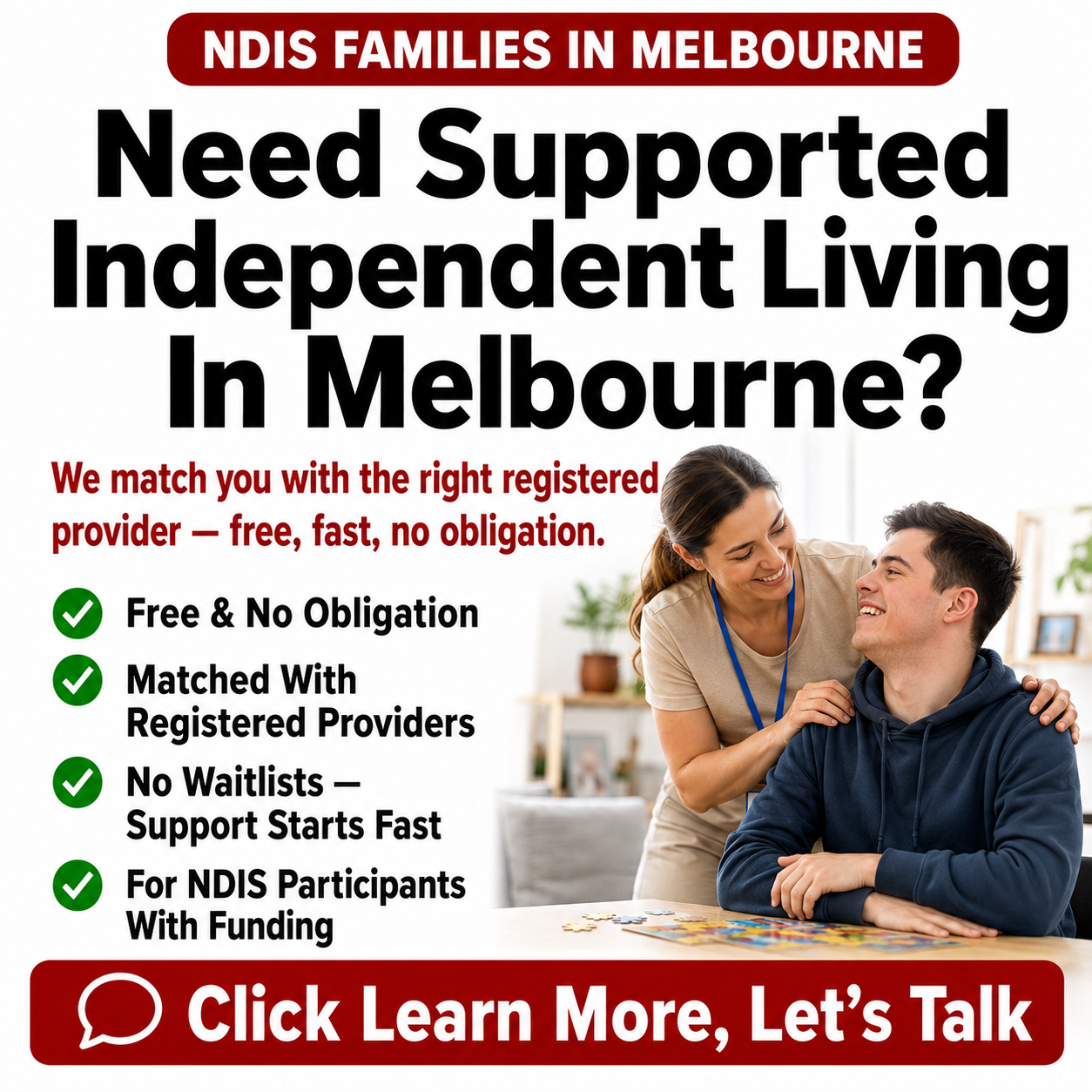 Simply Supported Facebook ad