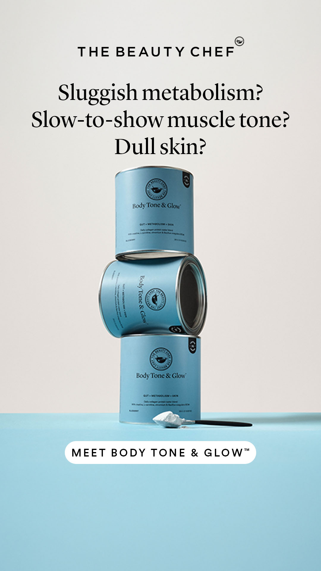 The Beauty Chef Facebook ad: Meet Body Tone & Glow