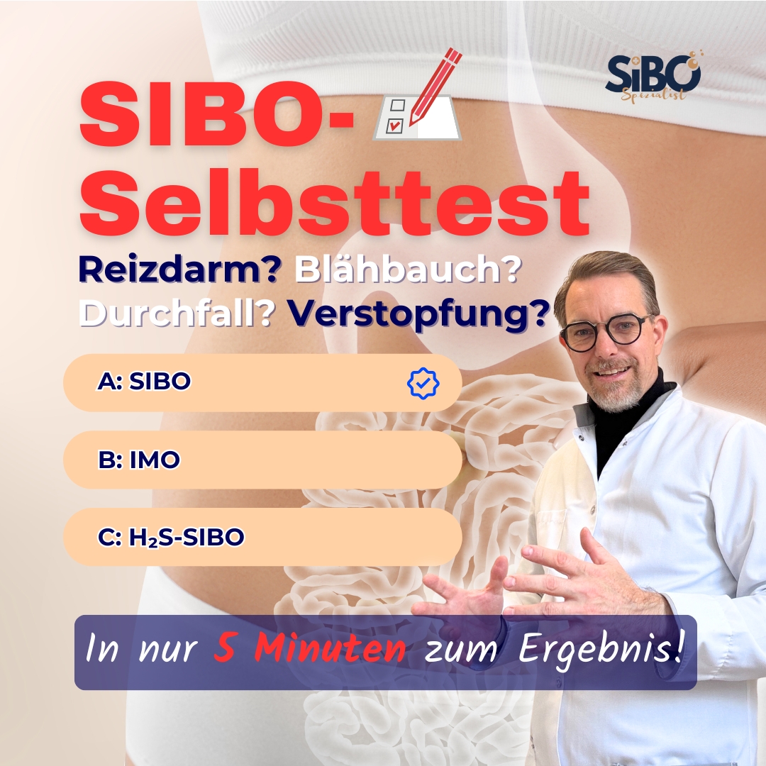 Sibospezialist Facebook ad: Darmprobleme und niemand weiß genau warum?