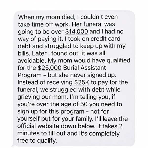 Senior Benefit Programs Facebook ad