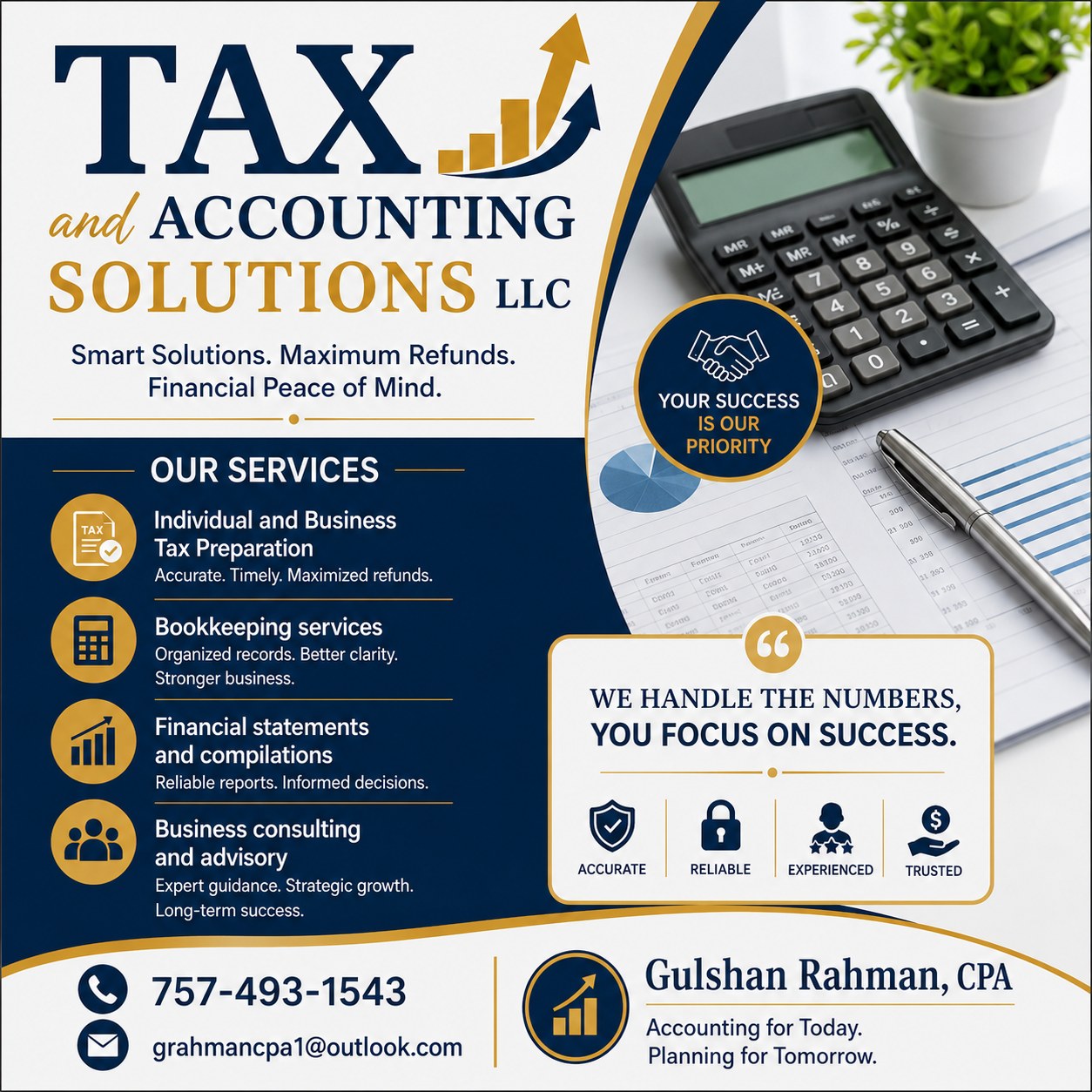 Tax and Accounting Solutions LLC Facebook ad from May 15, 2026