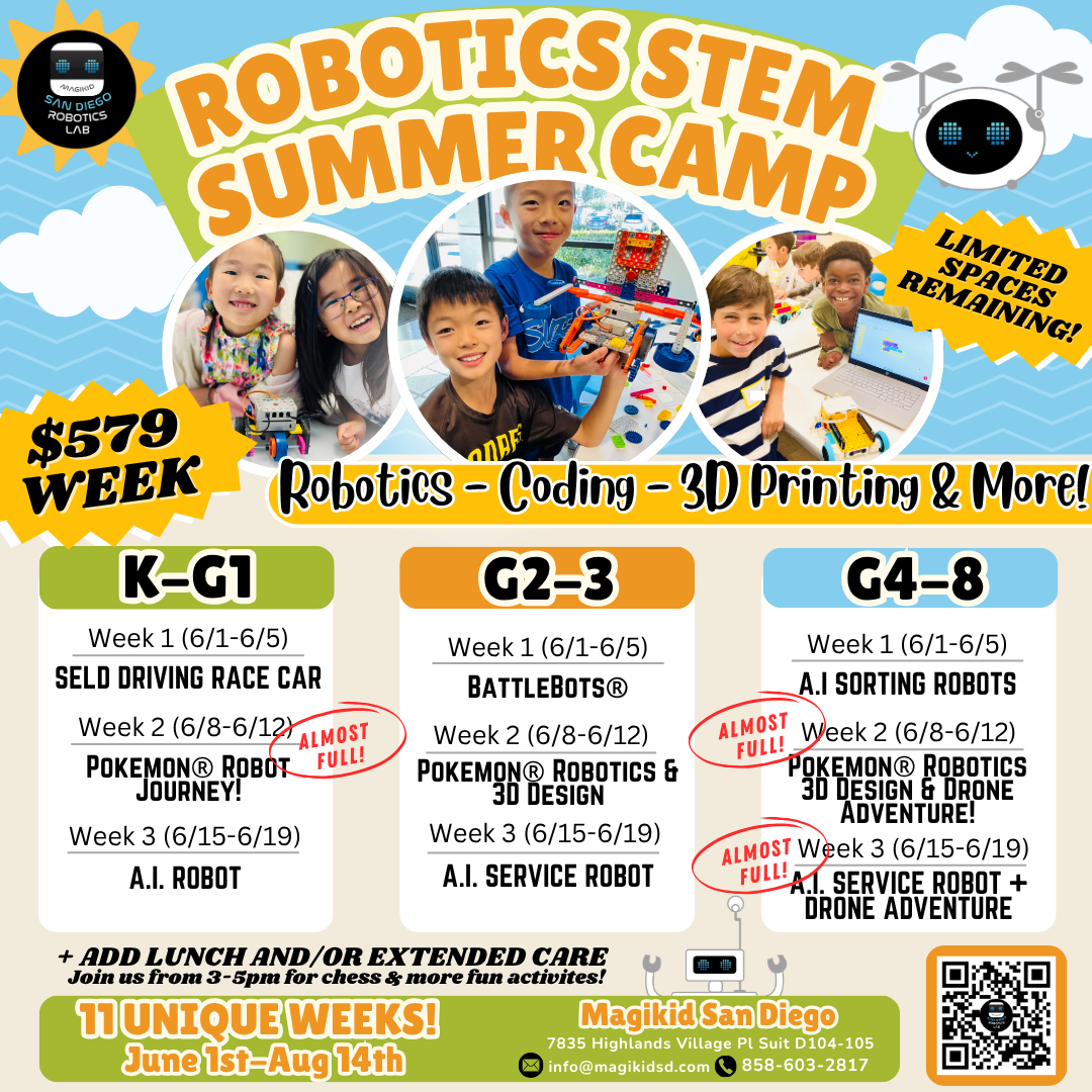 Magikid Robotics Lab San Diego Facebook ad