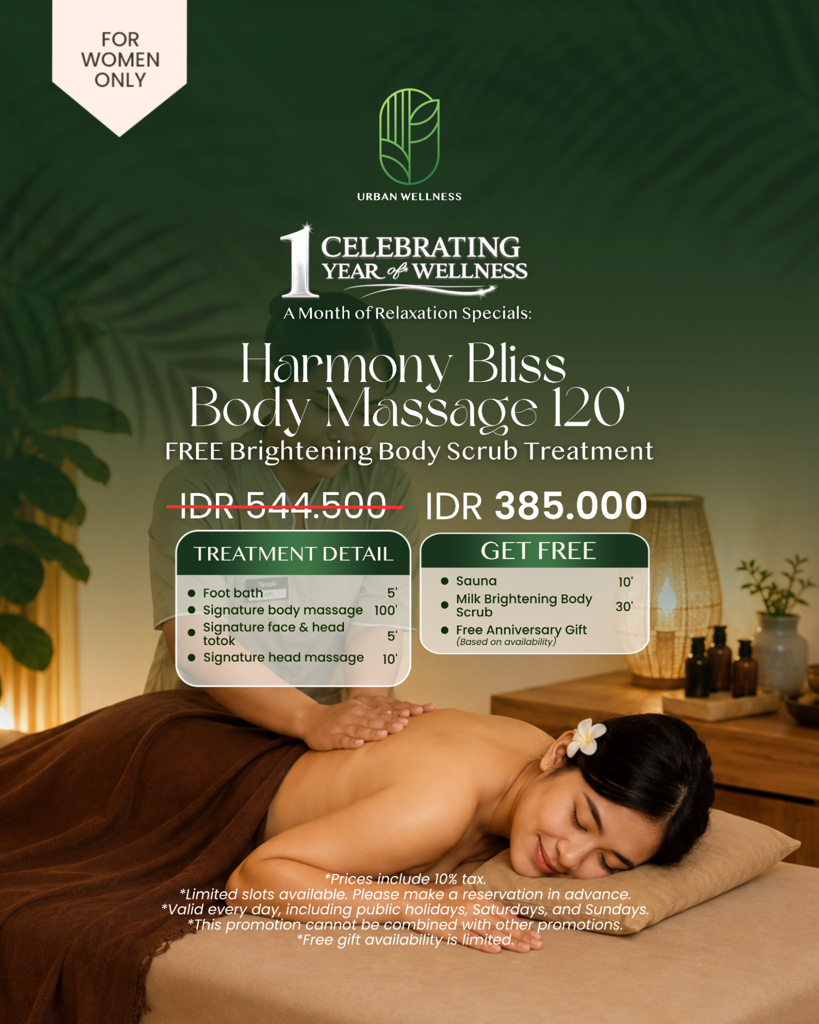 Urban Wellness Facebook ad: ANNIVERSARY OFFER