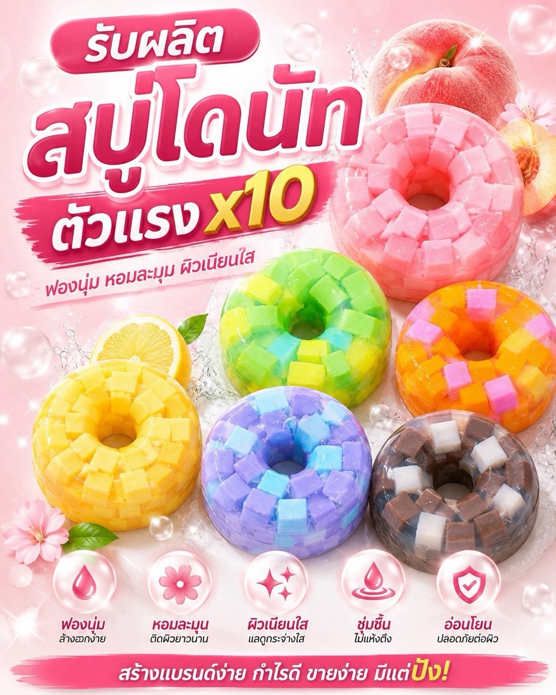 รับผลิตสบู่ โรงงานผลิตสบู่ รับสร้างแบรนด์สบู่ครบวงจร ครีม โลชั่น สครับ Facebook ad: ได้เลยค่ะ นี่คือแคปชั่นสไตล์ขายเก่ง ฟิลแม่ค้า…
