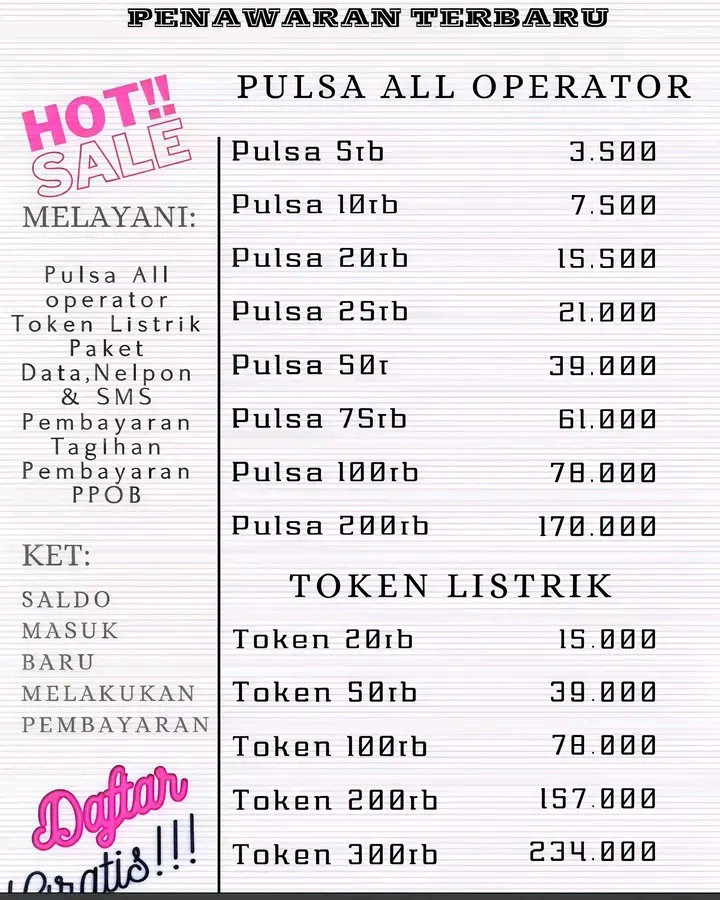 Pusat Pendaftaran Agen Pulsa Murah Facebook ad: Haii Kak!