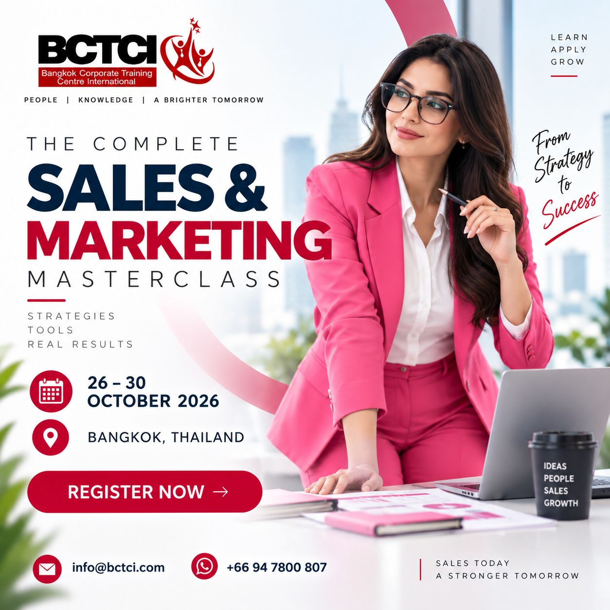 Bangkok Corporate Training Center International Facebook ad: Sales & Marketing Masterclass