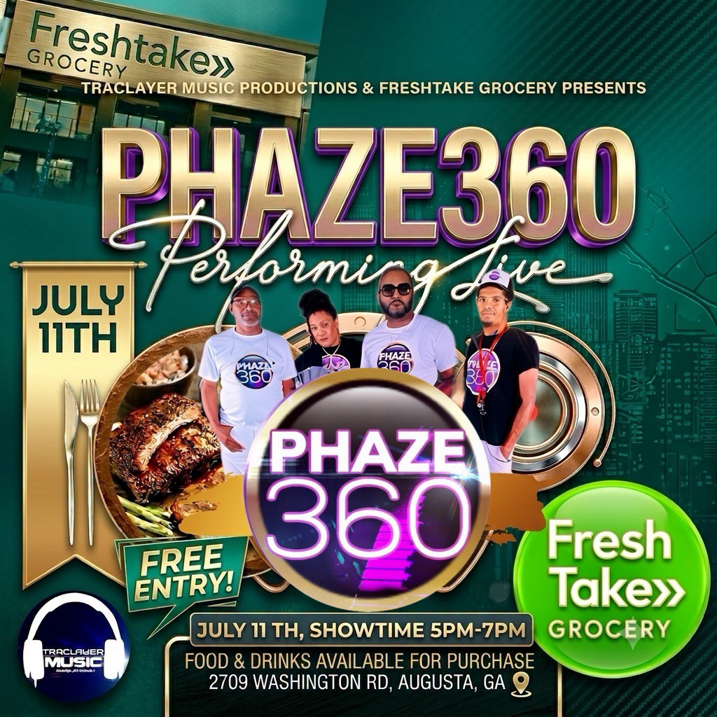 PHAZE 360 Band Facebook ad: PHAZE360 LIVE @ FRESH TAKE-SMOKEHOUSE