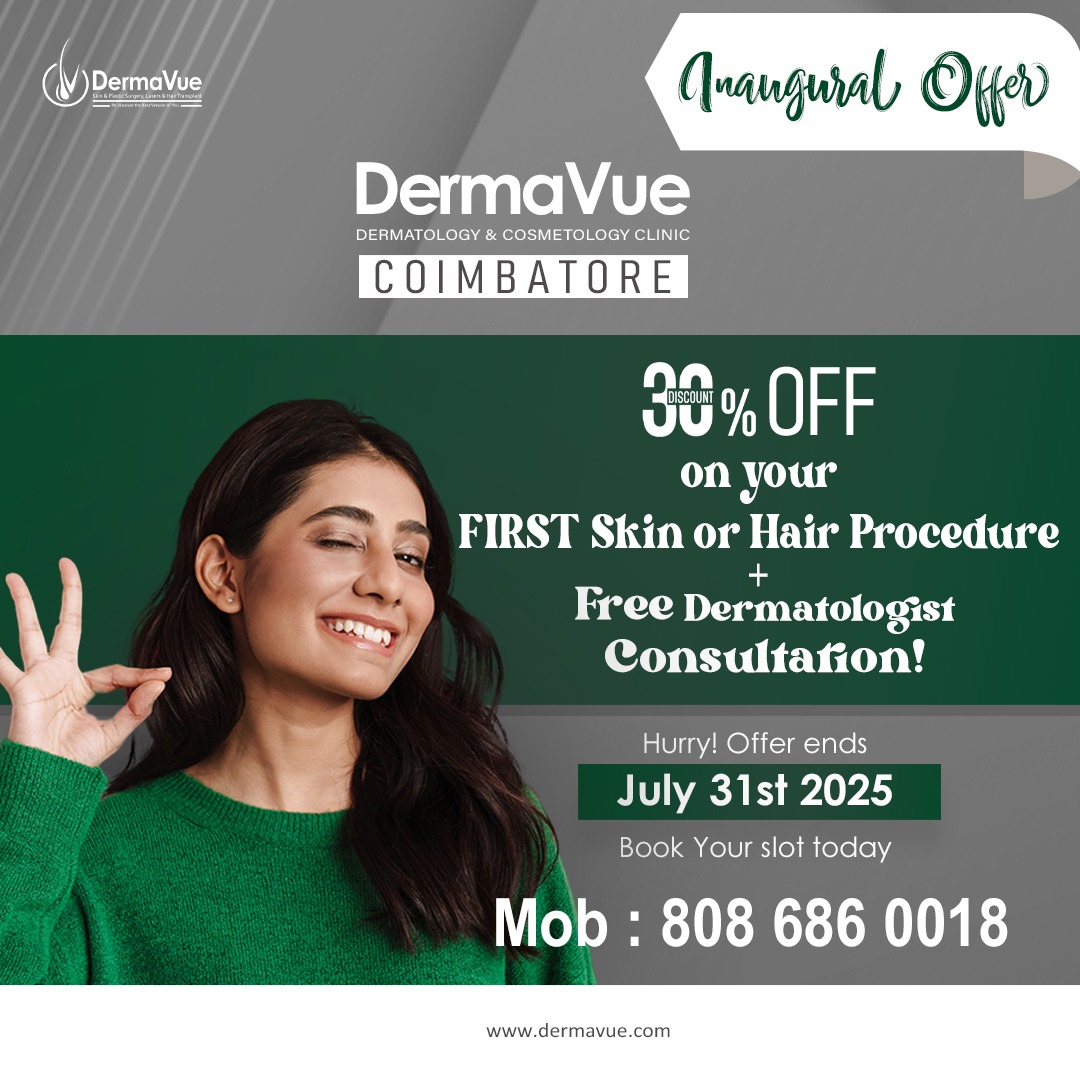 DermaVue Skin, Cosmetology & Hair Transplant Facebook ad