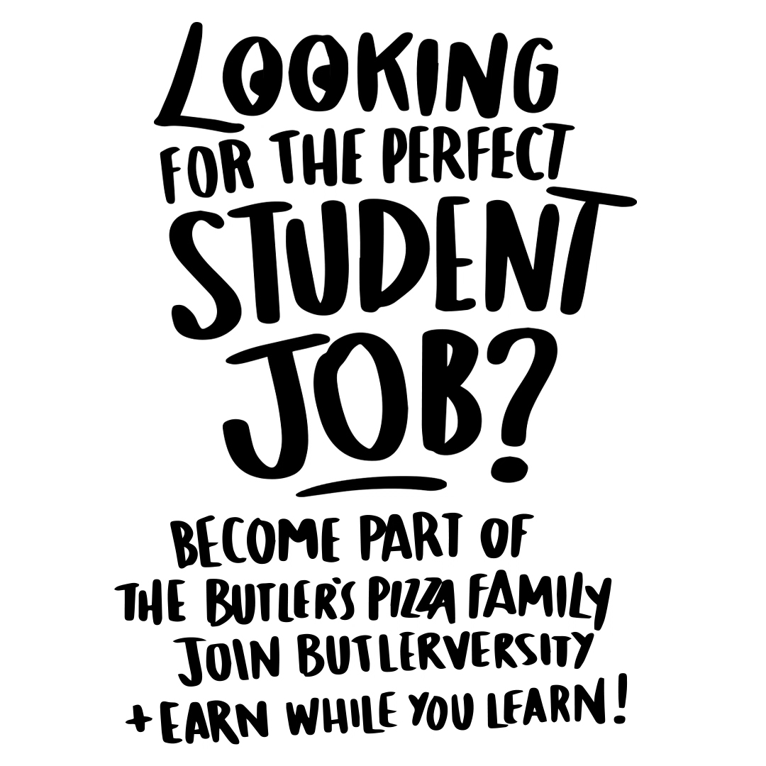 Butler's Pizza Facebook ad: Hey Students! Need a side hustle?