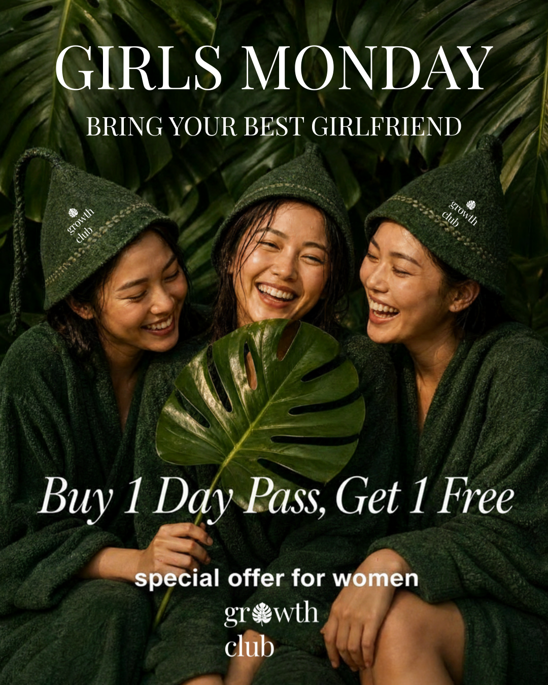 Growth club - ice bath & sauna - Ao Nang, Krabi Facebook ad: Girls Monday, Buy 1 Get 1 Free