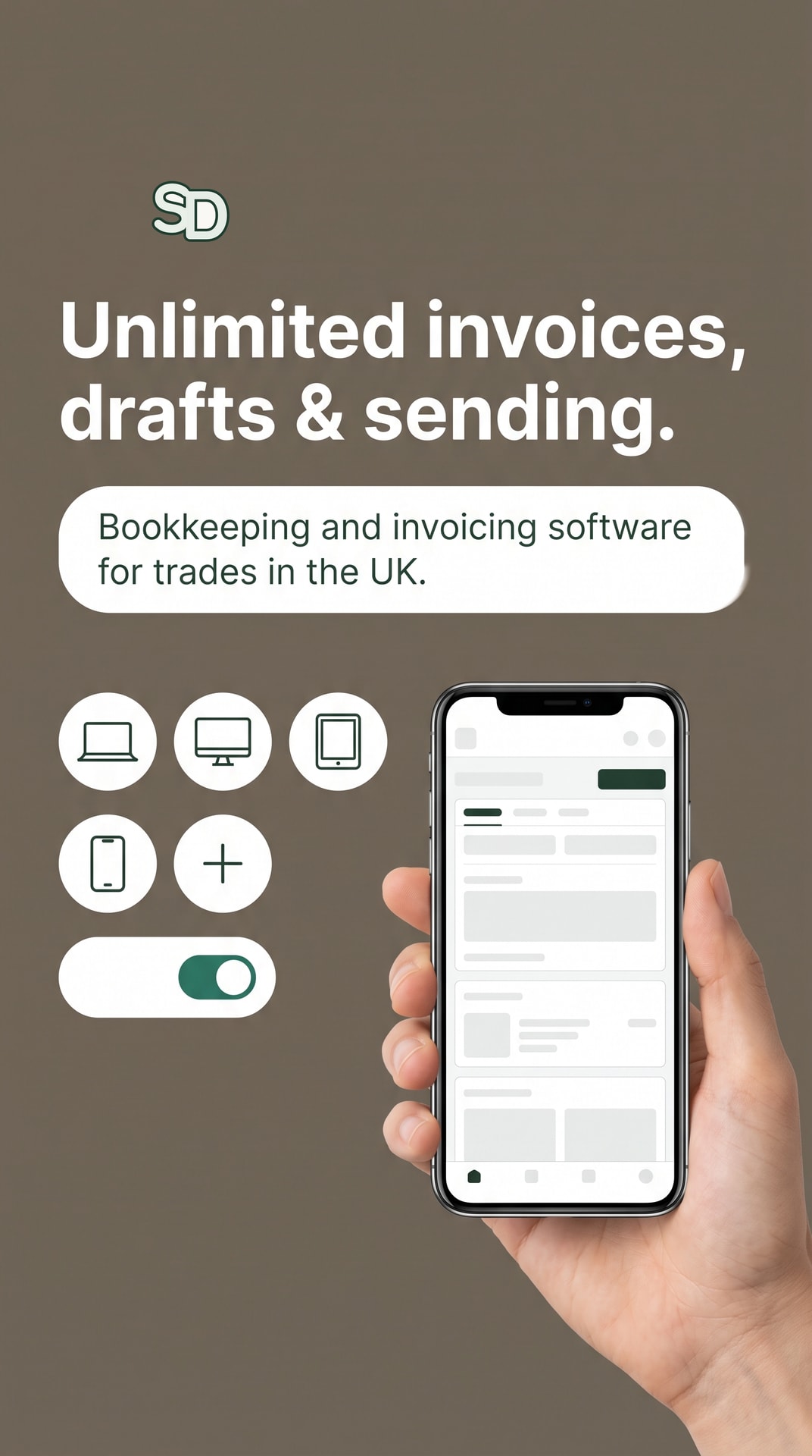 SoleDigital Facebook ad: Free UK Bookkeeping for Trades