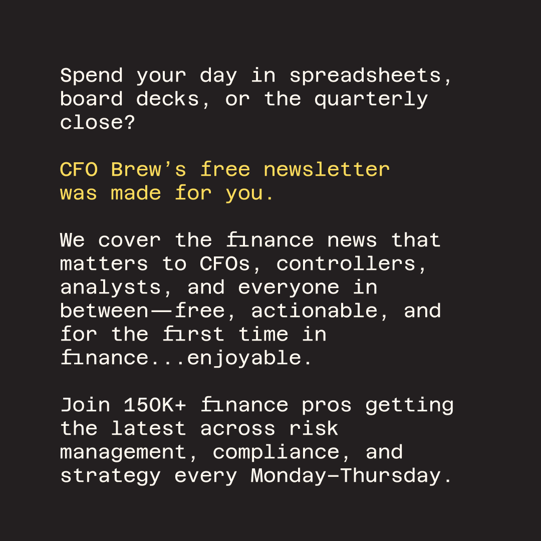 CFO Brew Facebook ad: Stay CFO-savvy: get must-read news straight to your inbox