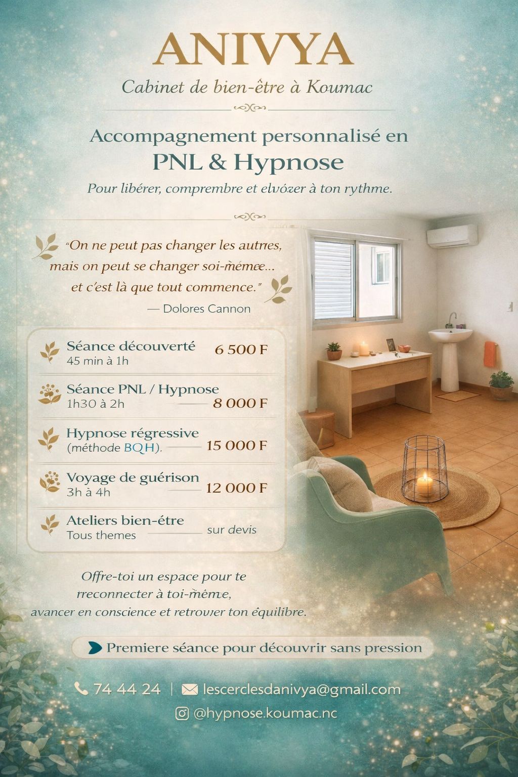 Anivya Facebook ad: Si ça résonne pour toi, écris-moi.