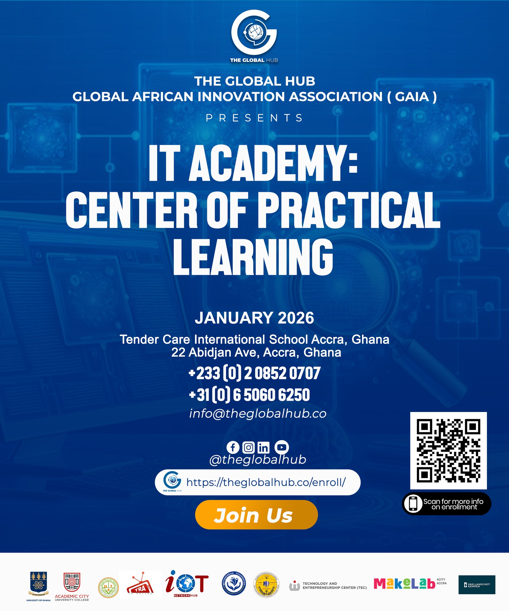 The Global Hub Facebook ad: Merry Christmas from GAIA IT Academy!