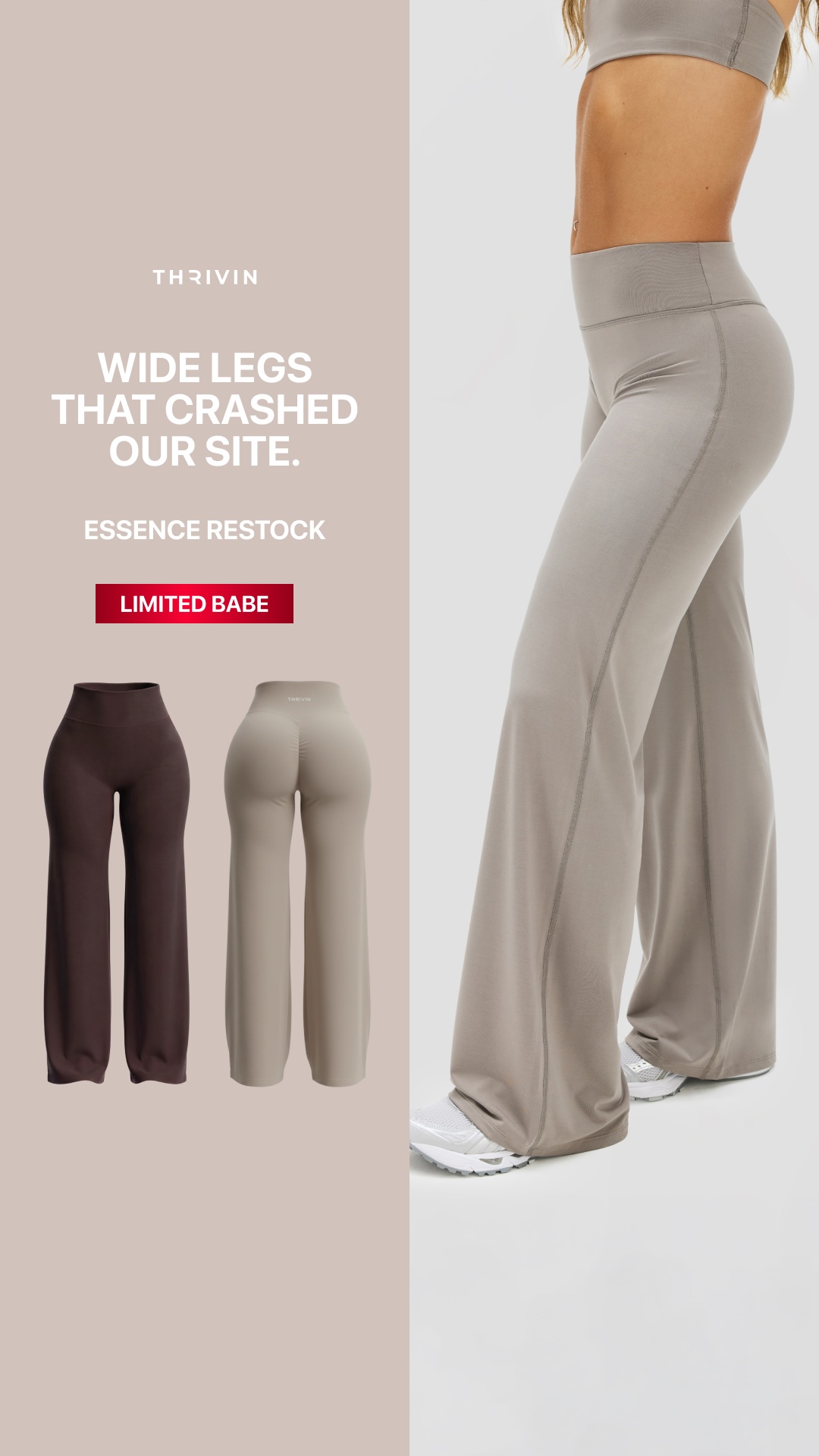 Thrivingymwear Facebook ad: Meet Essence Your Softest Era Yet