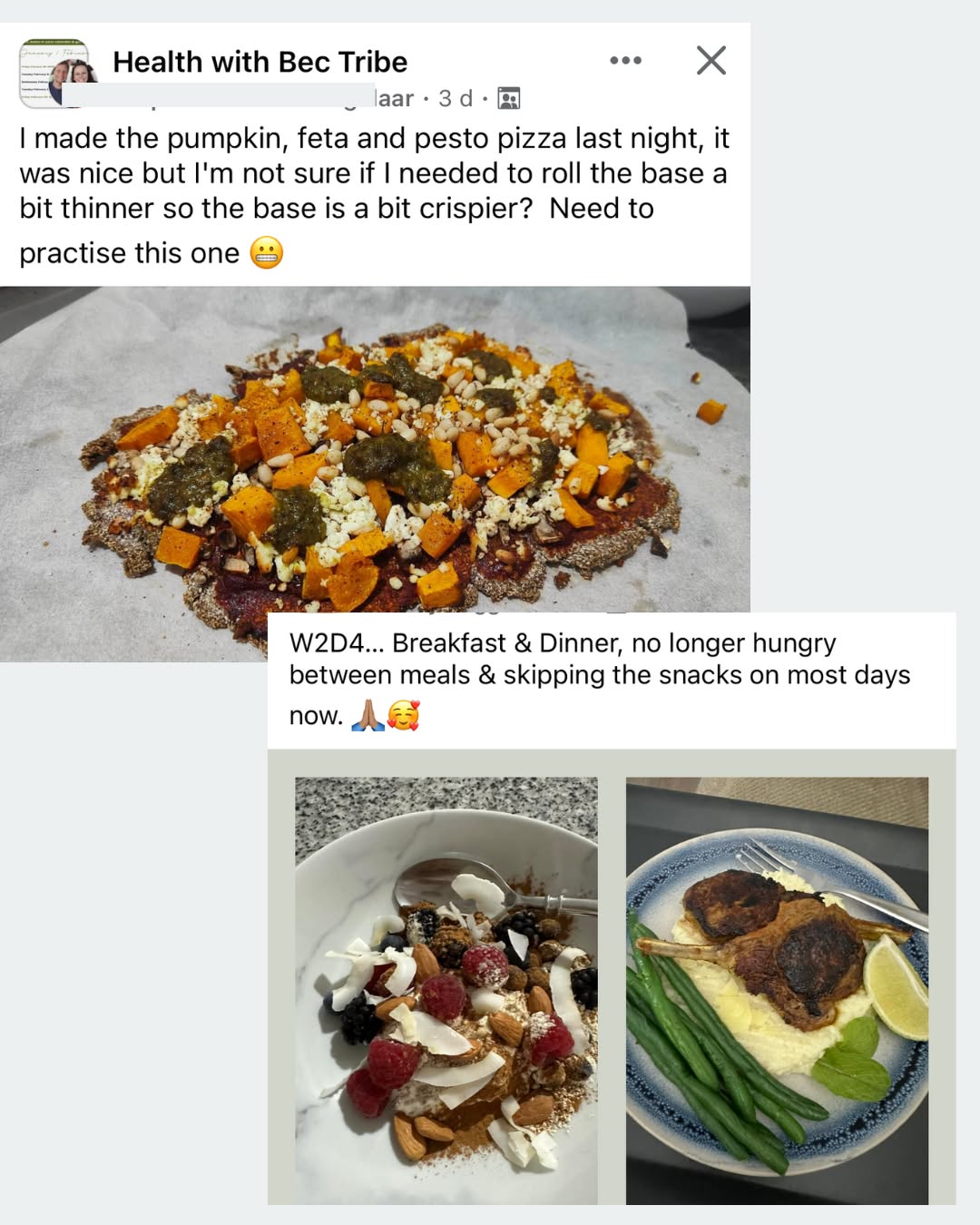 Health With Bec Facebook ad