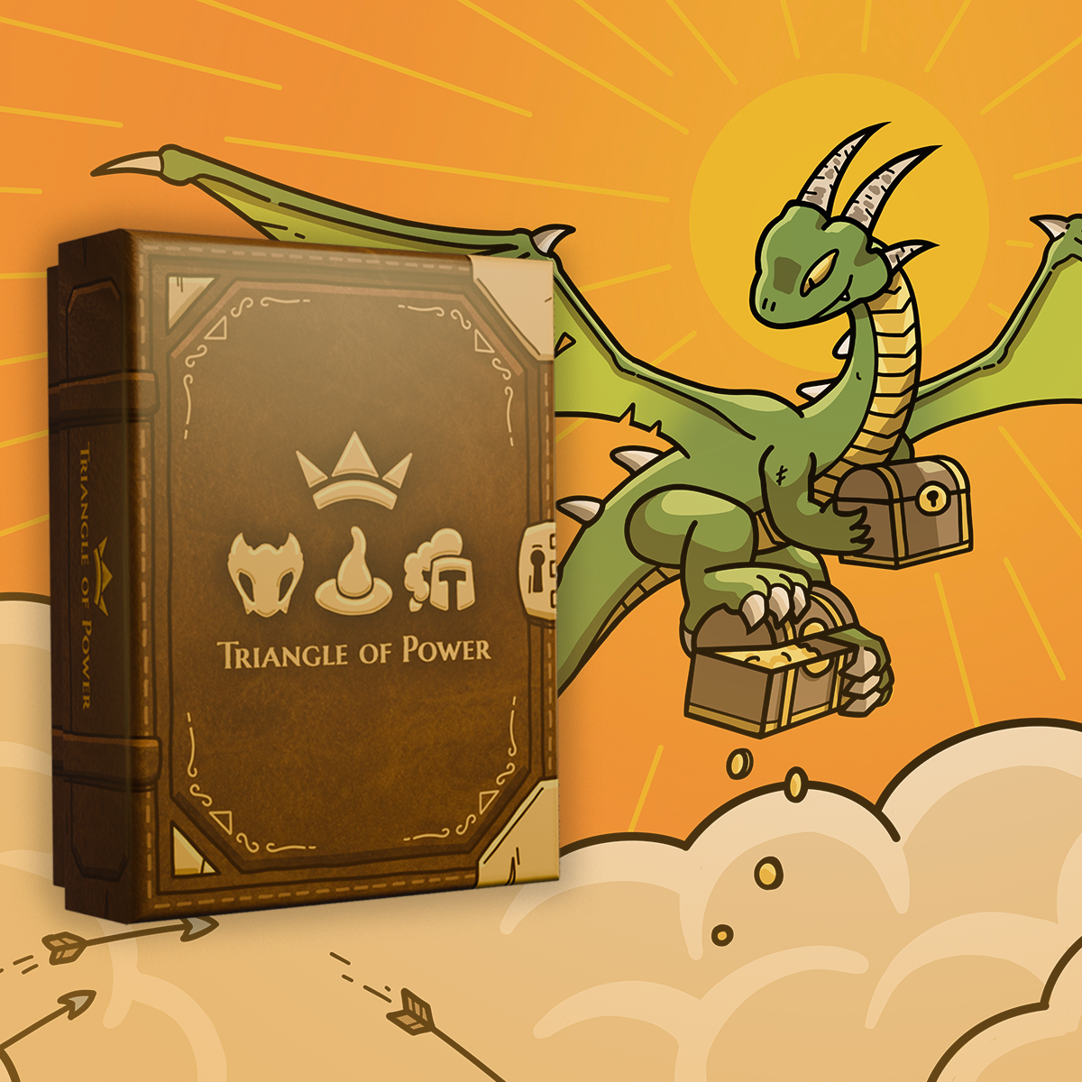 Triangle of Power Facebook ad: Pocket-Sized TCG Battles With Big-Brain Energy